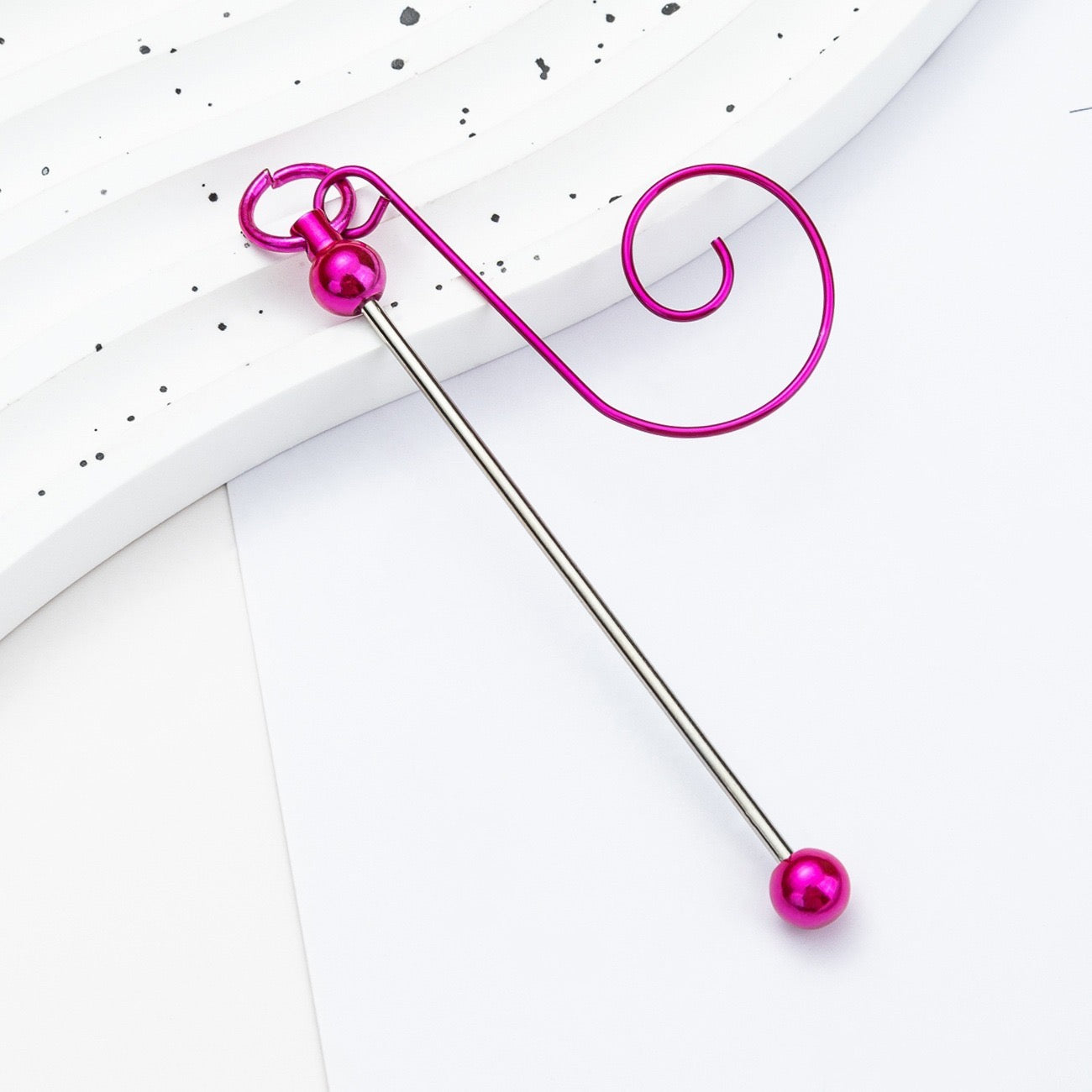 ornaments decoration hook with beaded beadable bar colored ,random mix