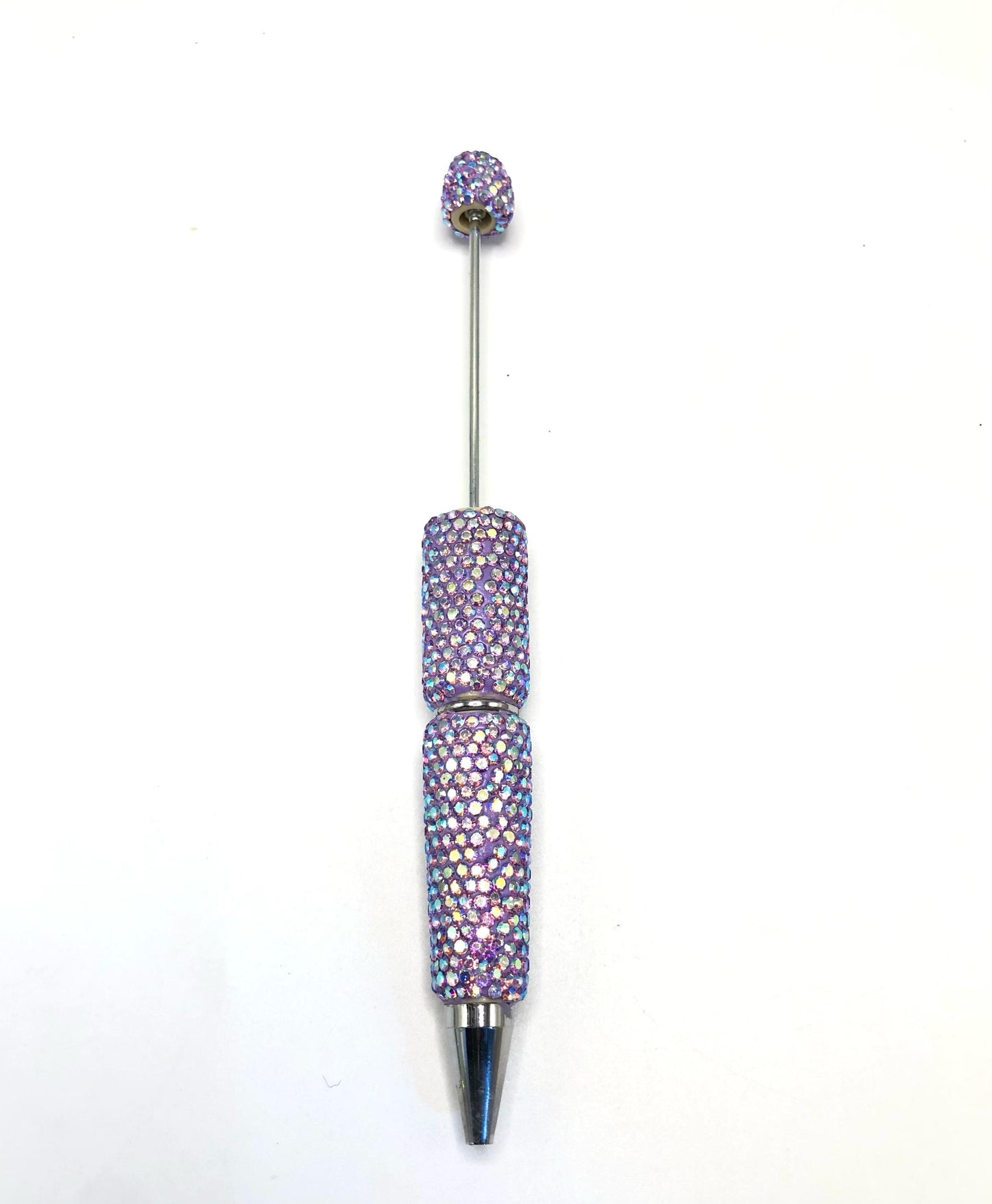 UV colorful clay rhinestone pen Diy Clay Rhinestone with heart shape rhinestone beaded beadable pen Rhinestone pen Bling pen, Random MiX