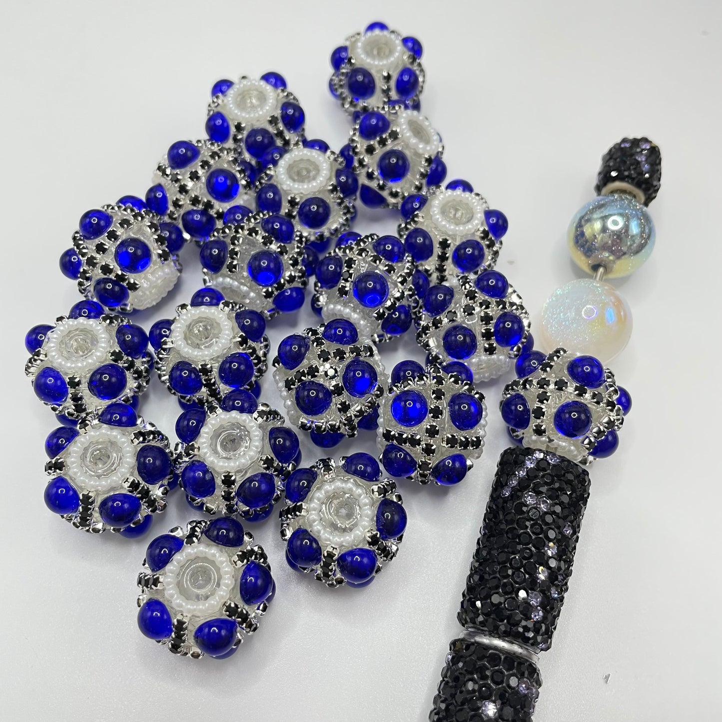 Bubble bead with chain fancy beads