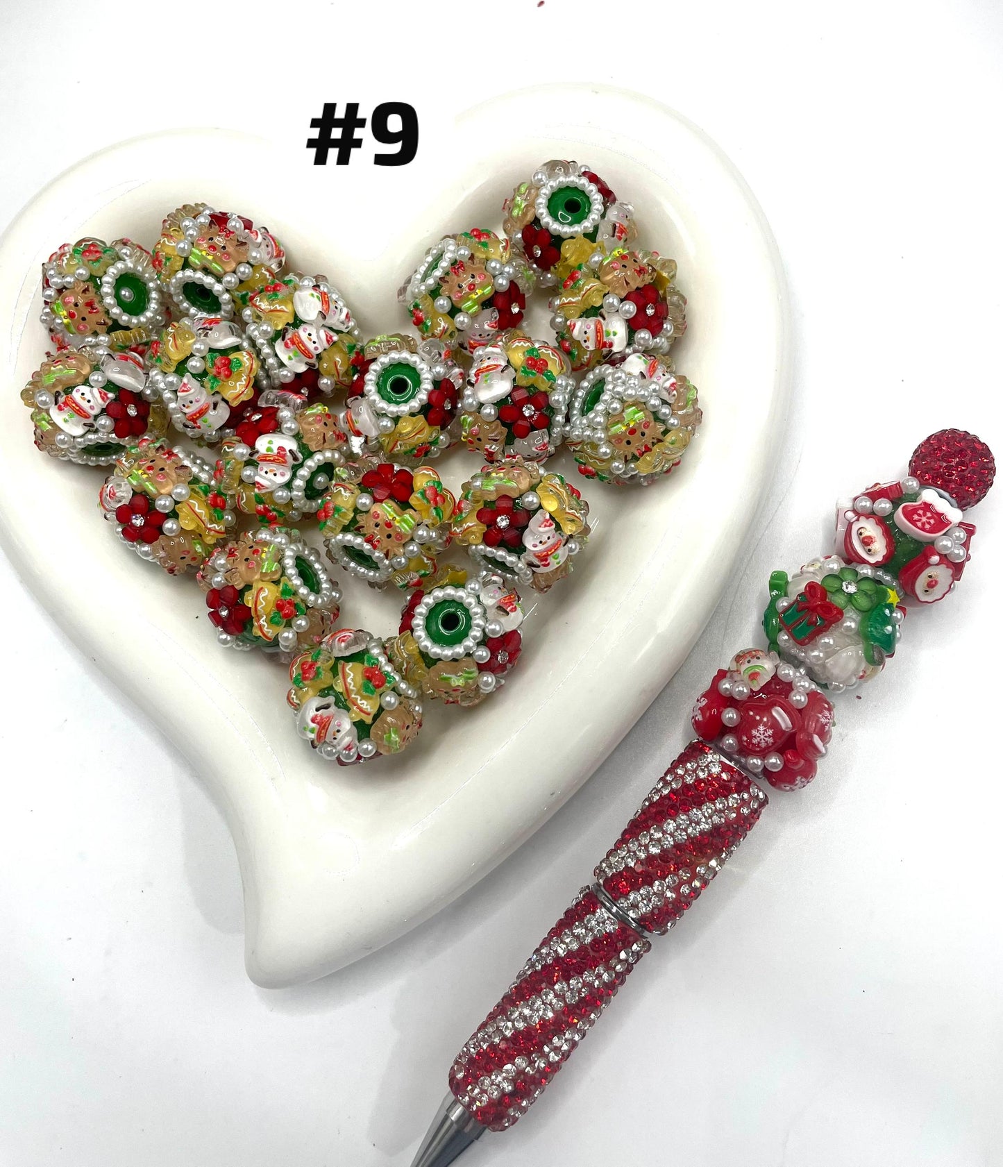 Christmas beads Xmas beads random mixed