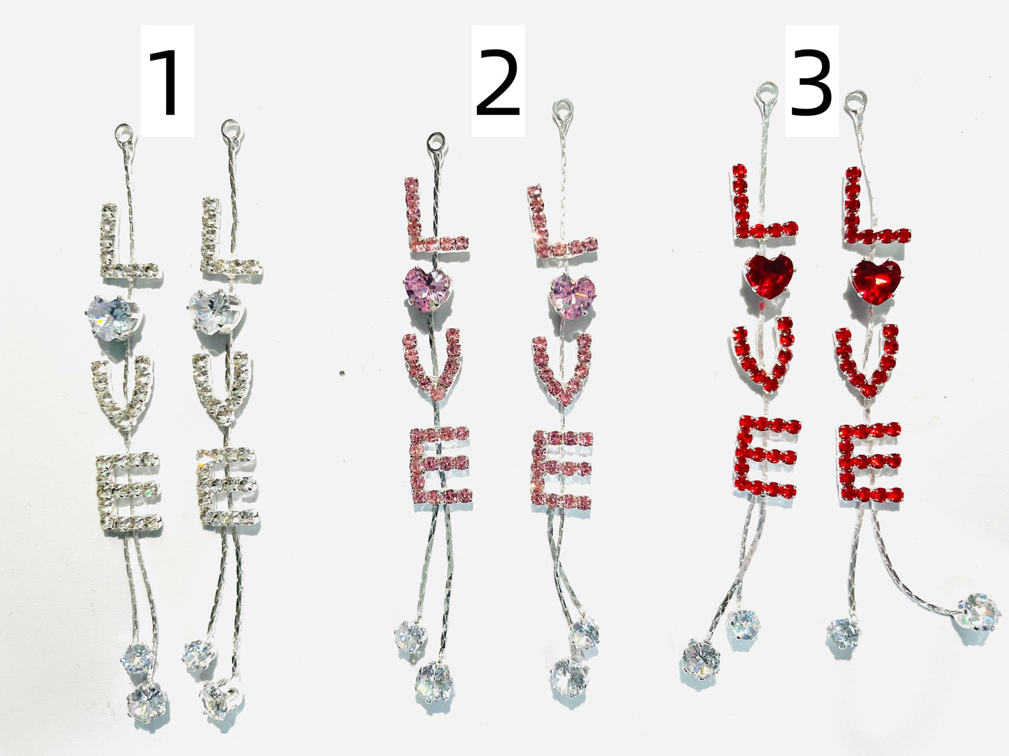 Chain The letter "love" DIY decorations Rhinestone pendant English letters DIY accessories Random Mix