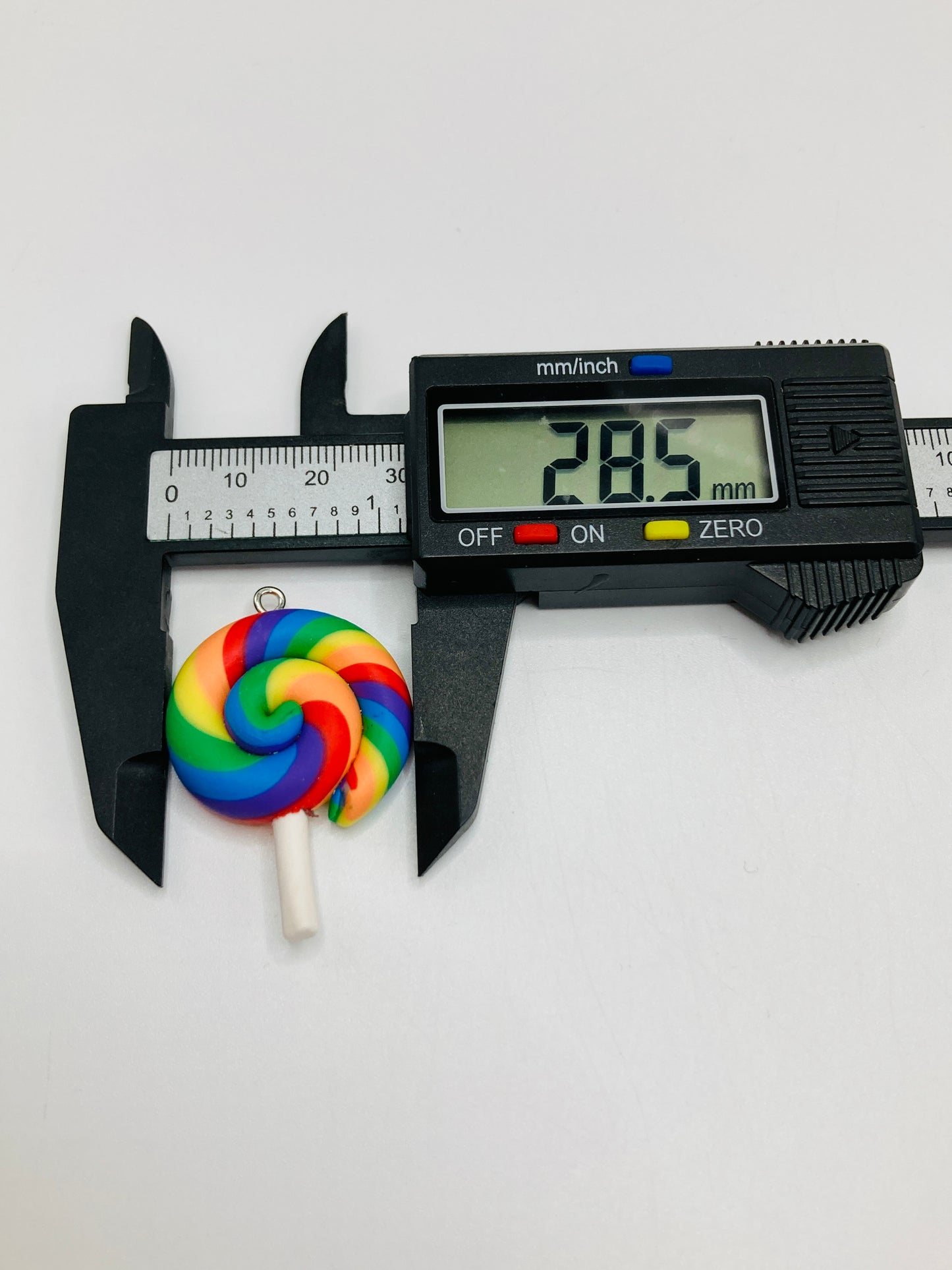 Rain bow lollipop colorful lollipop candy for craft diy keychain pen bag chain charm pendant (without hole )