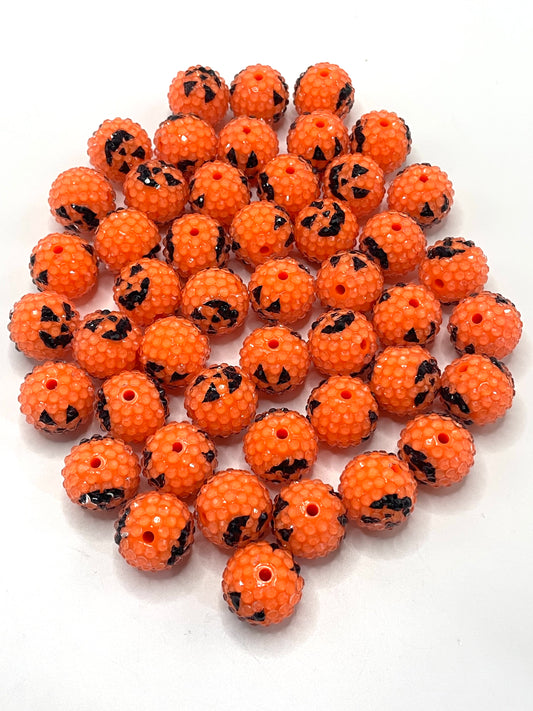 jelly beads Halloween Series Pumpkin beads Orange beads 20mm Random Mix