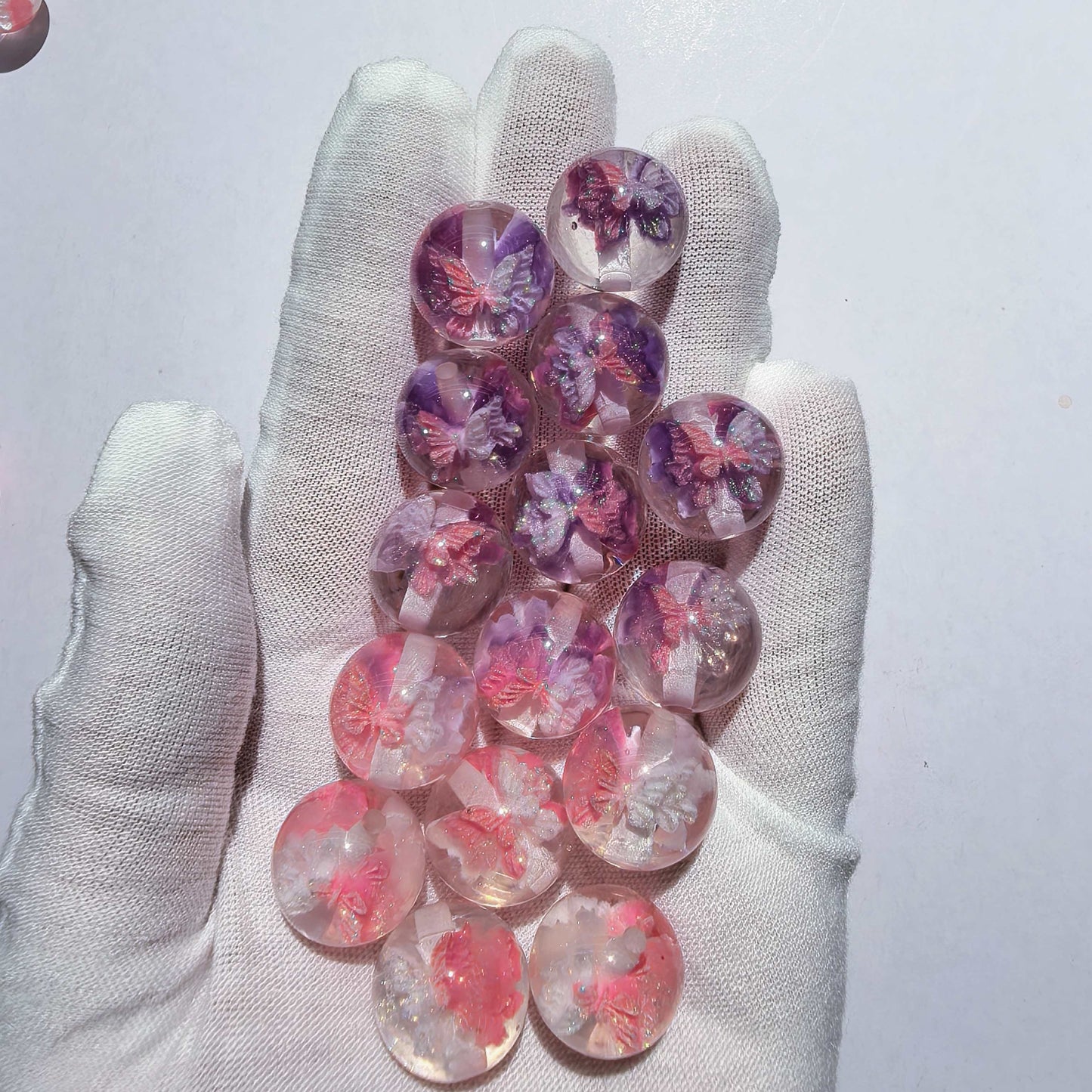 16mm butterfly bead color change beads luminous bead acrylic bead