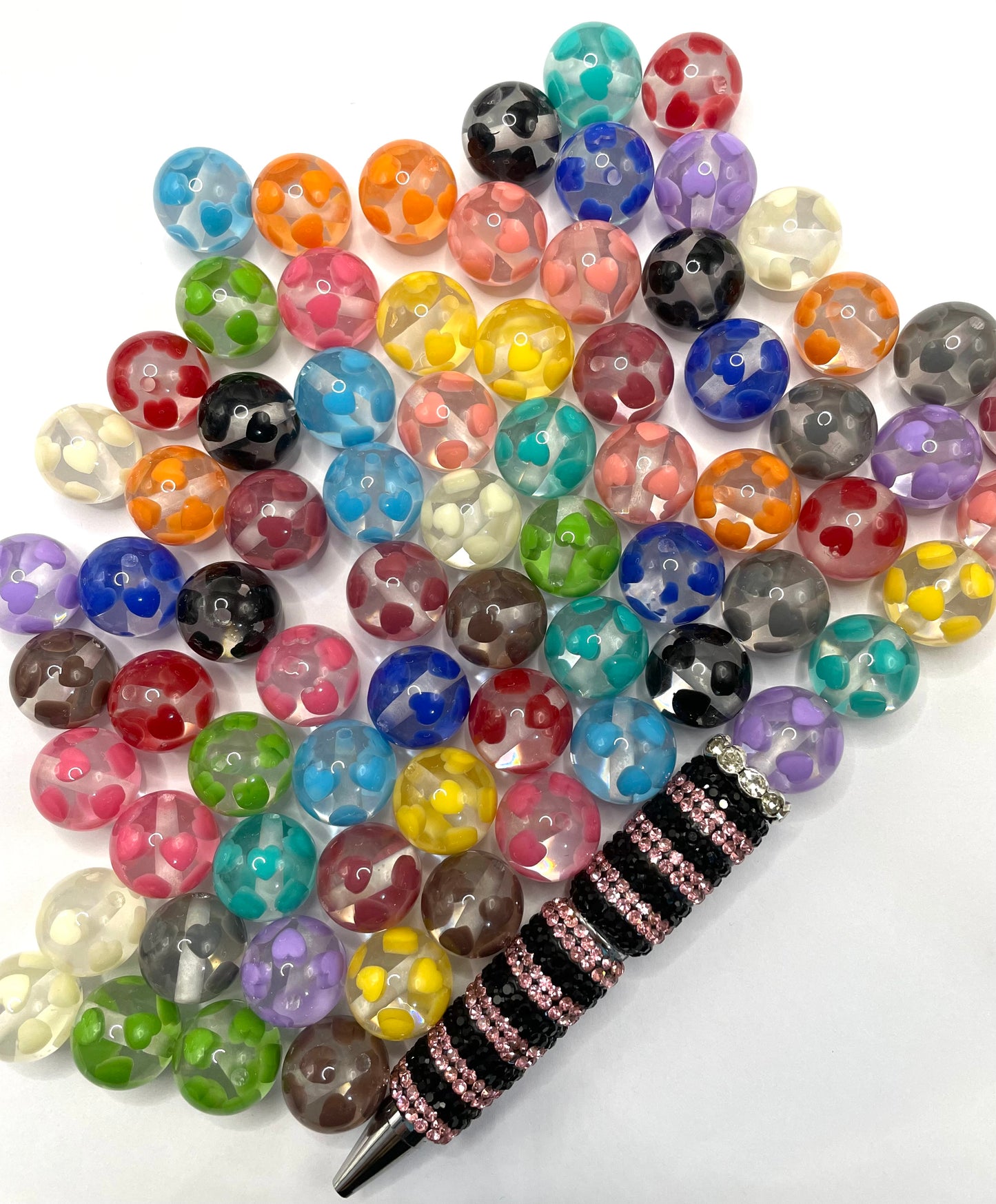 acrylic clear jelly bead transparent base bead colorful ,random mix 16mm