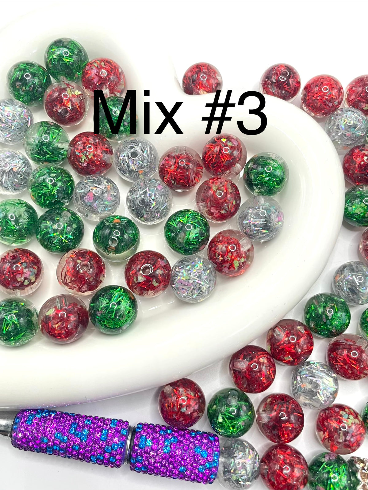 chrismas beads acrylic beas 16mm