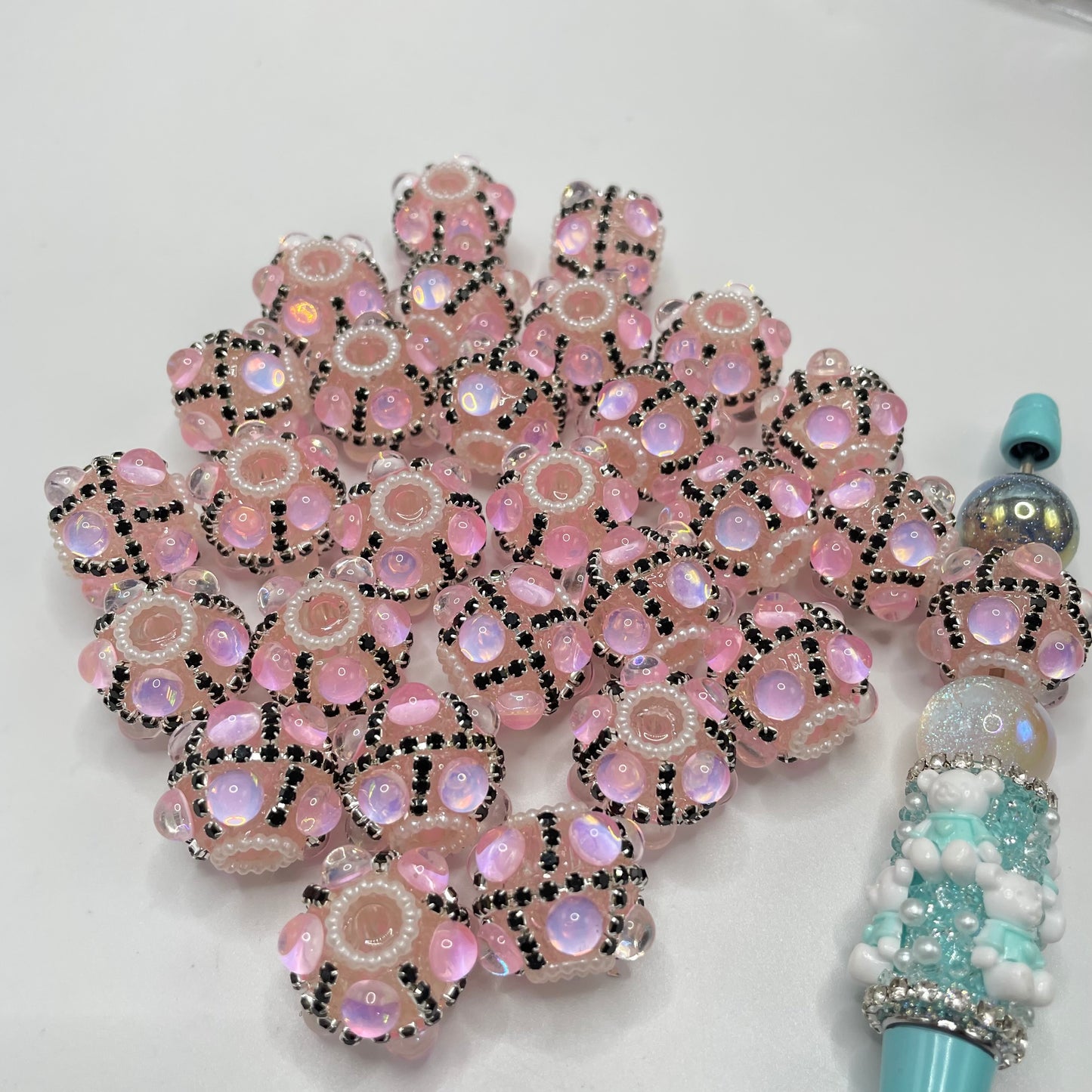 Bubble bead with chain fancy beads