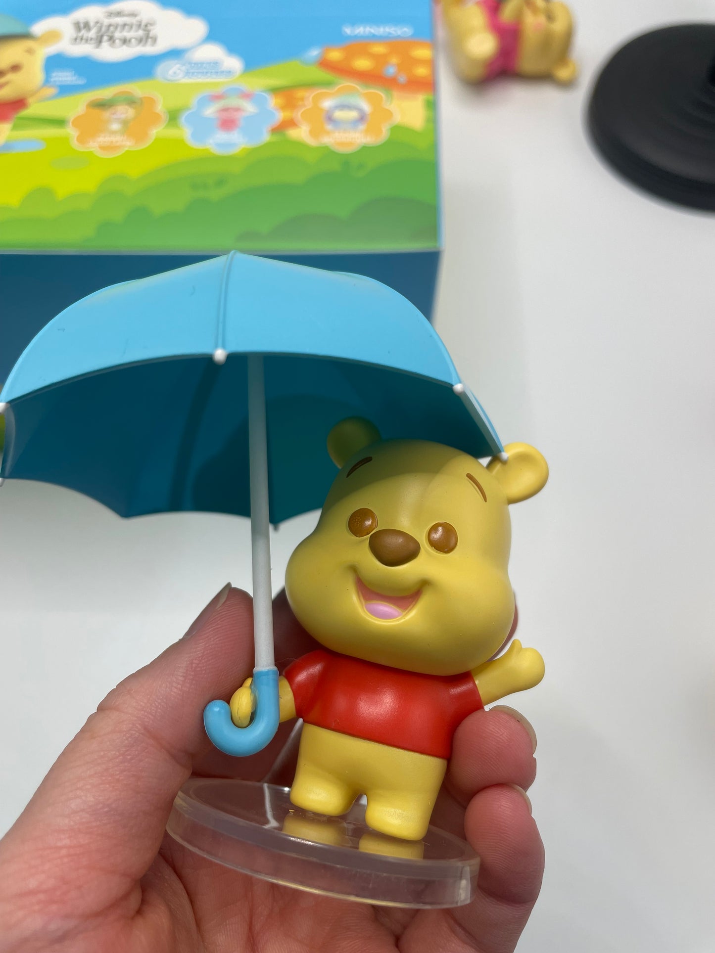raining day raining season Winnie pooh pen topper figure character bling bag