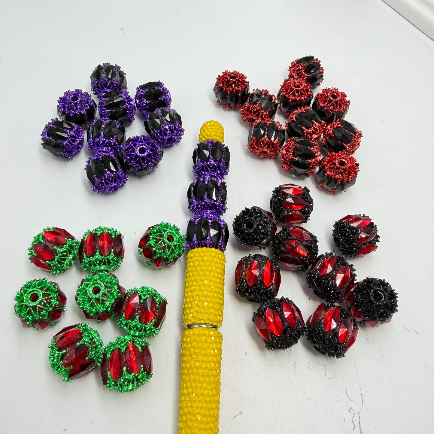 Fancy beads with glass rhinestone bead horse eye shape beads