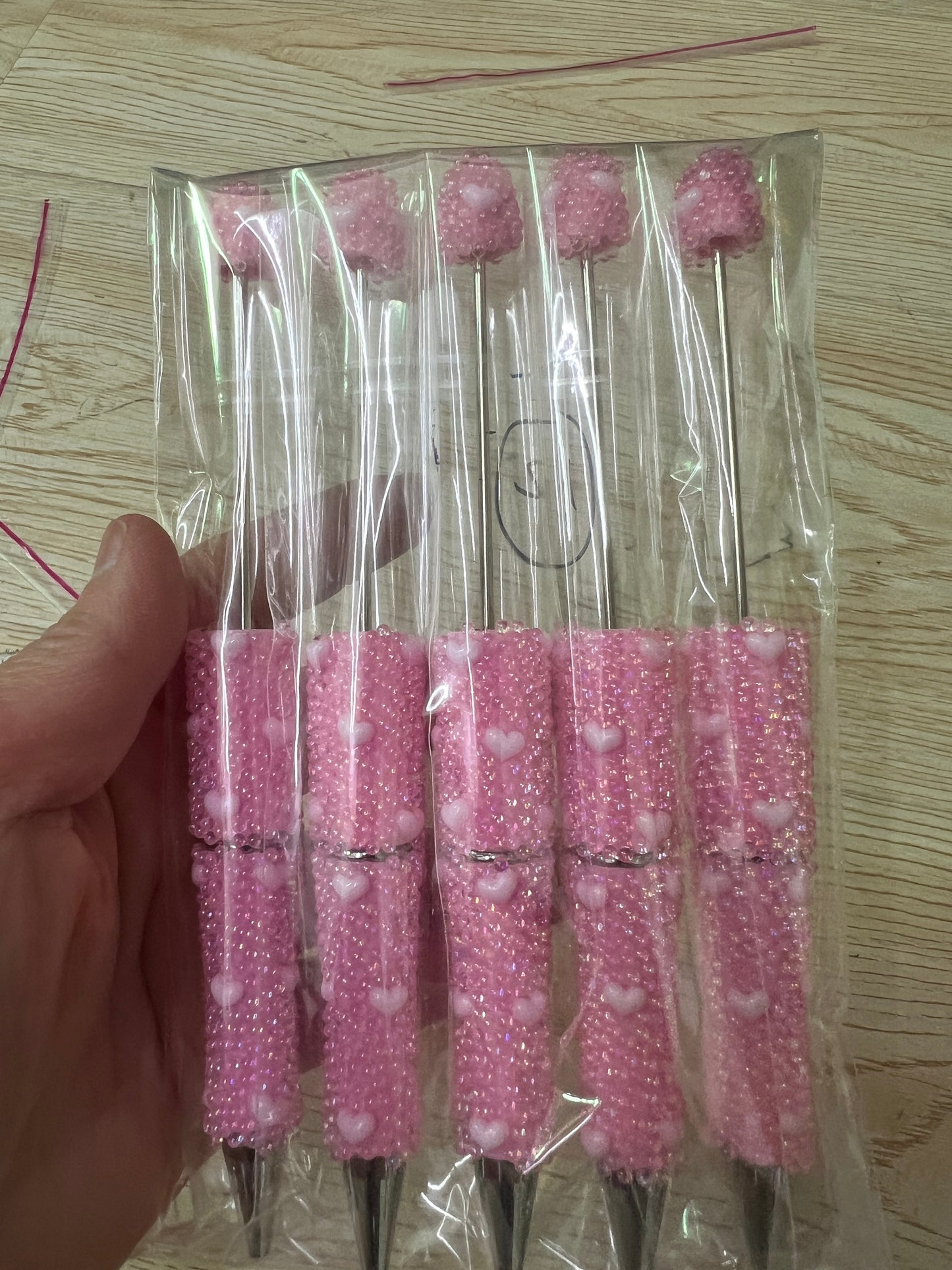 Sugar ballpoint pen Heart Bubble heart DIY beading pen Random Mix