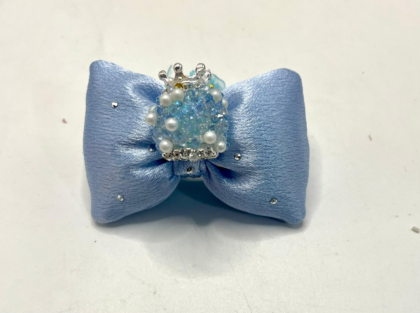 textile fabrica with crown bead fancy bead silk bow pillow fancy bead craft with crown organza silk finishing bow ,ornament with pearl and sugar stone, delicate handcraft ,randon mix color
