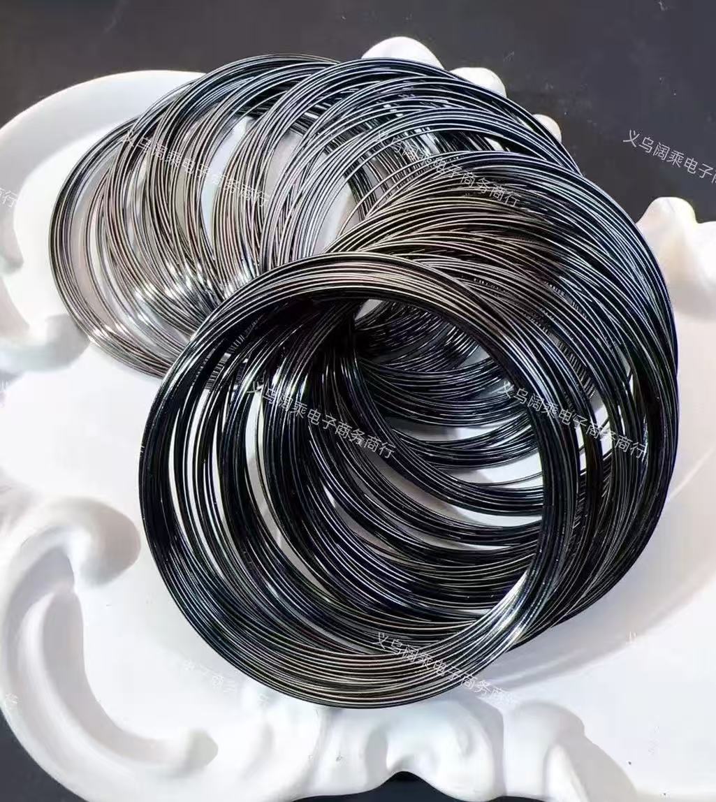 Memory wire loop ring loop spring winding finger ring bracelet loop hanger loop DIY handmade beaded jewelry materials