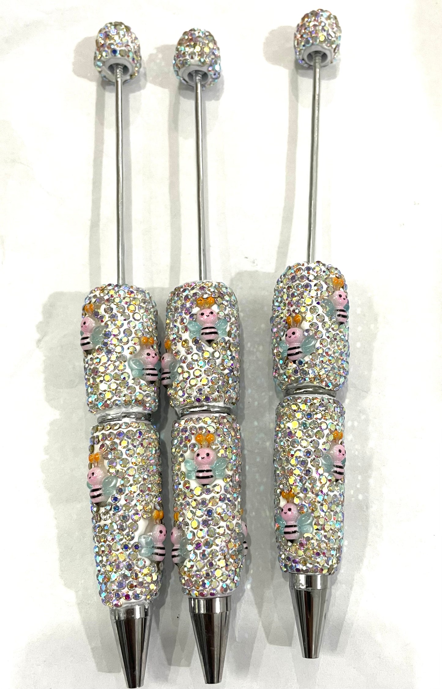 fancy rhinestone pen clay rhinestone pen diy pen bee pen
