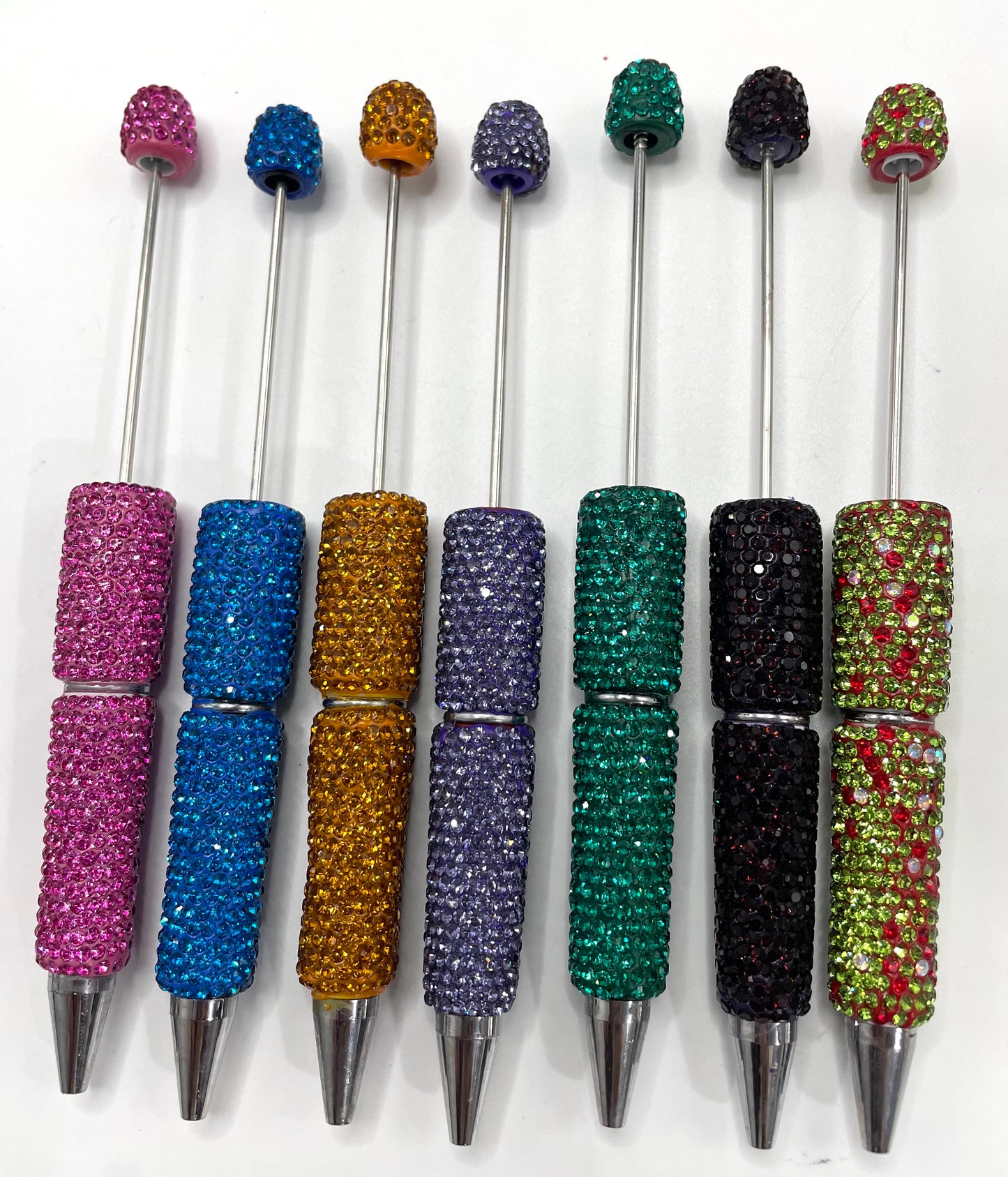 #1-#26 solid color clay rhineston pens diy pens Diy Rhinestone beadable pen Rhinestone pen Bling pen solid color Random MiX