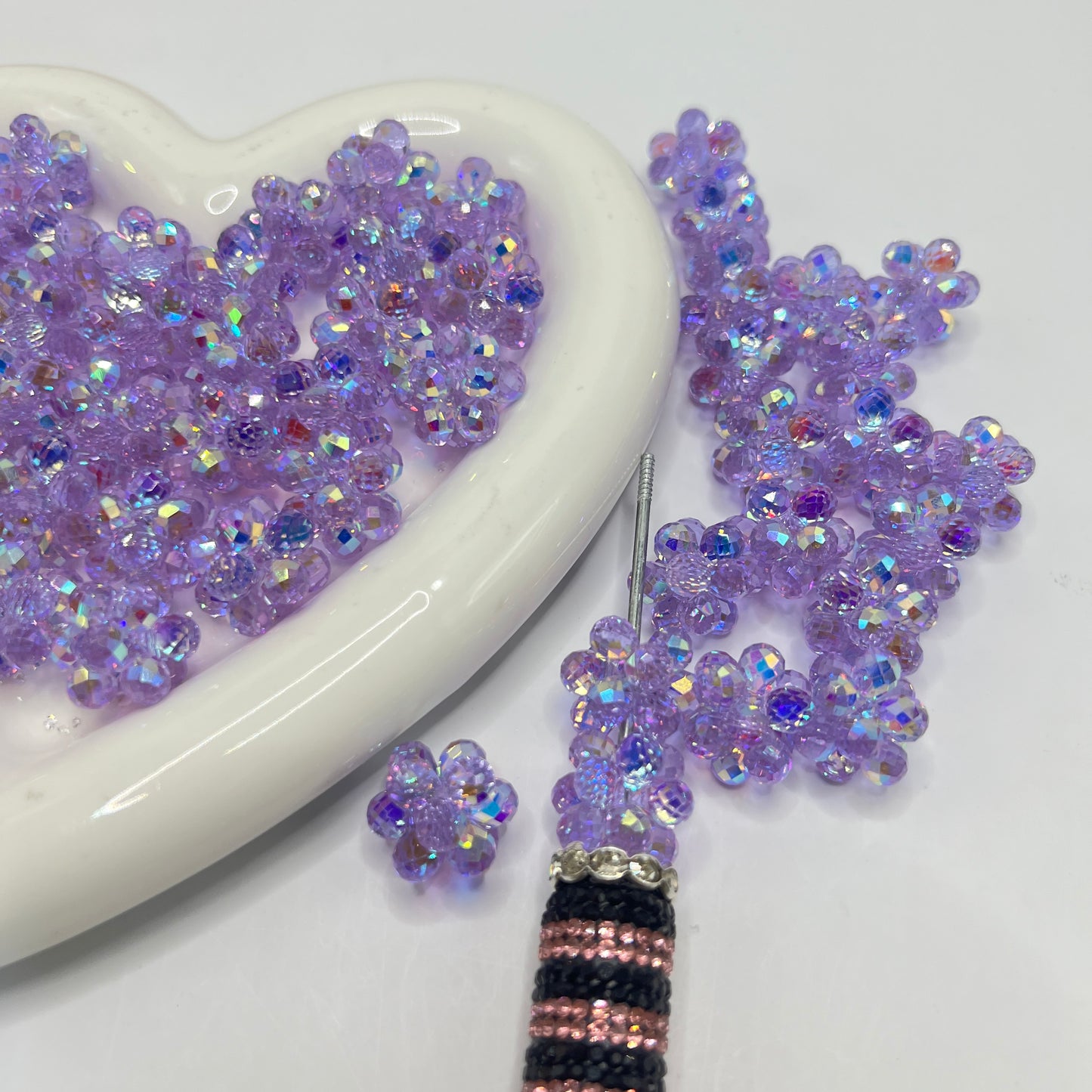 knit bead crystal beads multicolour rhinestone Braided bead Irregular shape rhinestones 17mm to 18mm Random Mix