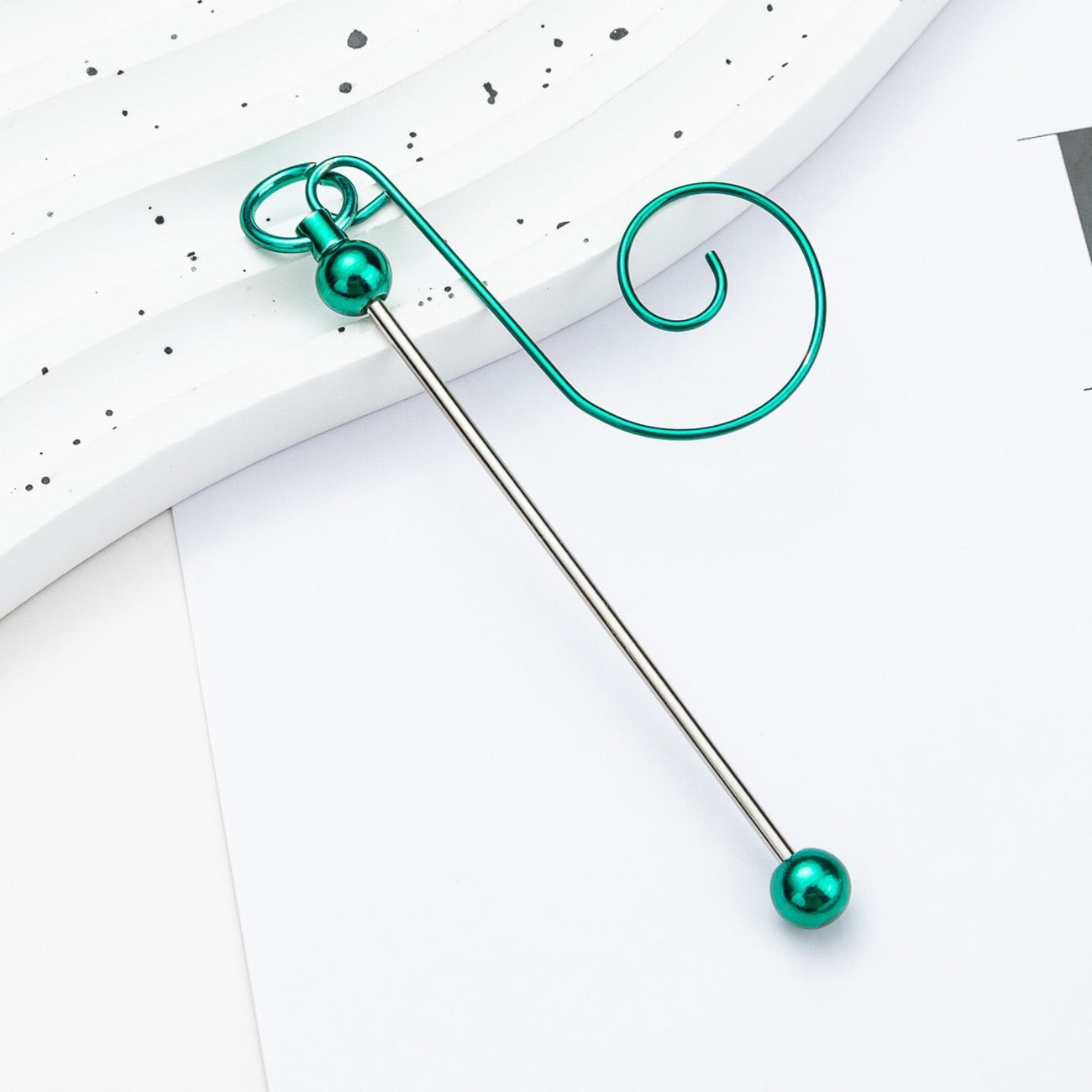 ornaments decoration hook with beaded beadable bar colored ,random mix