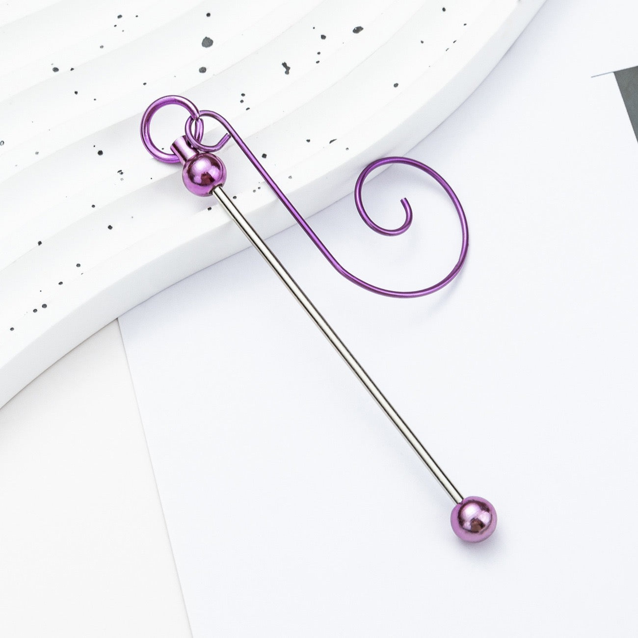 ornaments decoration hook with beaded beadable bar colored ,random mix