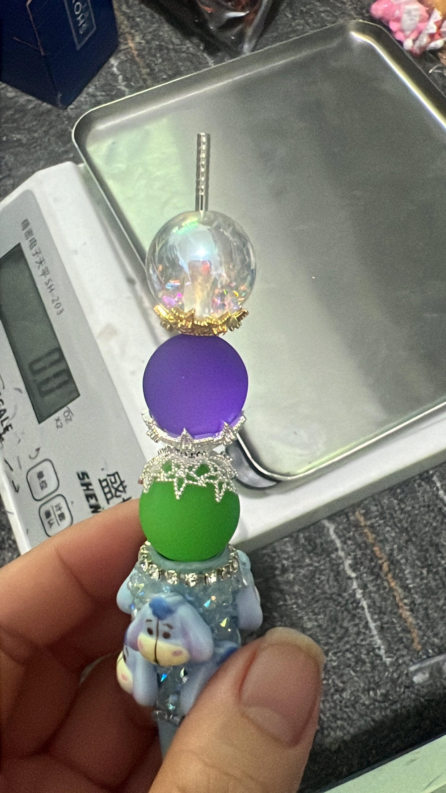 16mm star bead cap with rhinestone mental beads cap