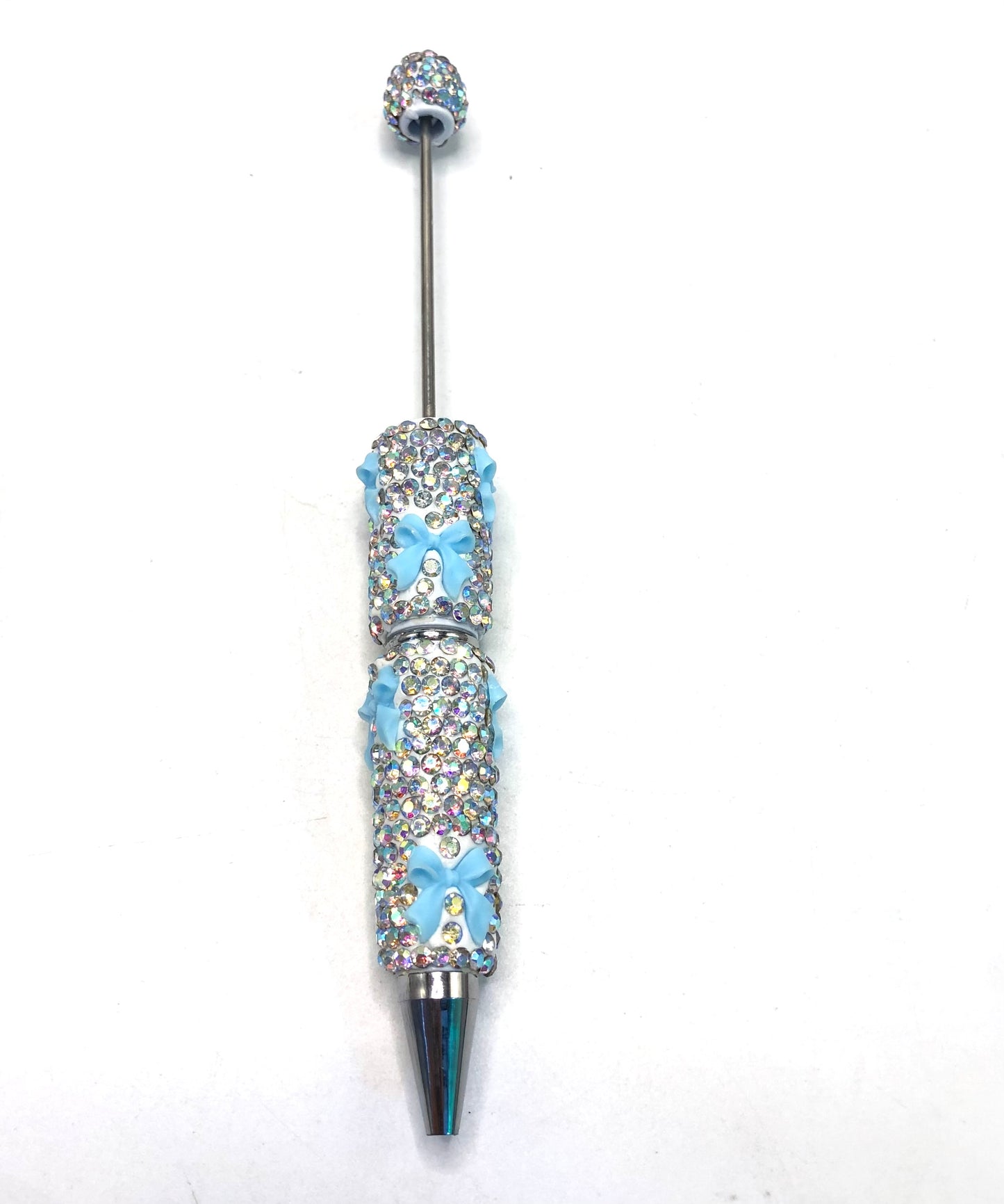 fancy pen rhinestone pen with bow clay rhinestone pen mix color