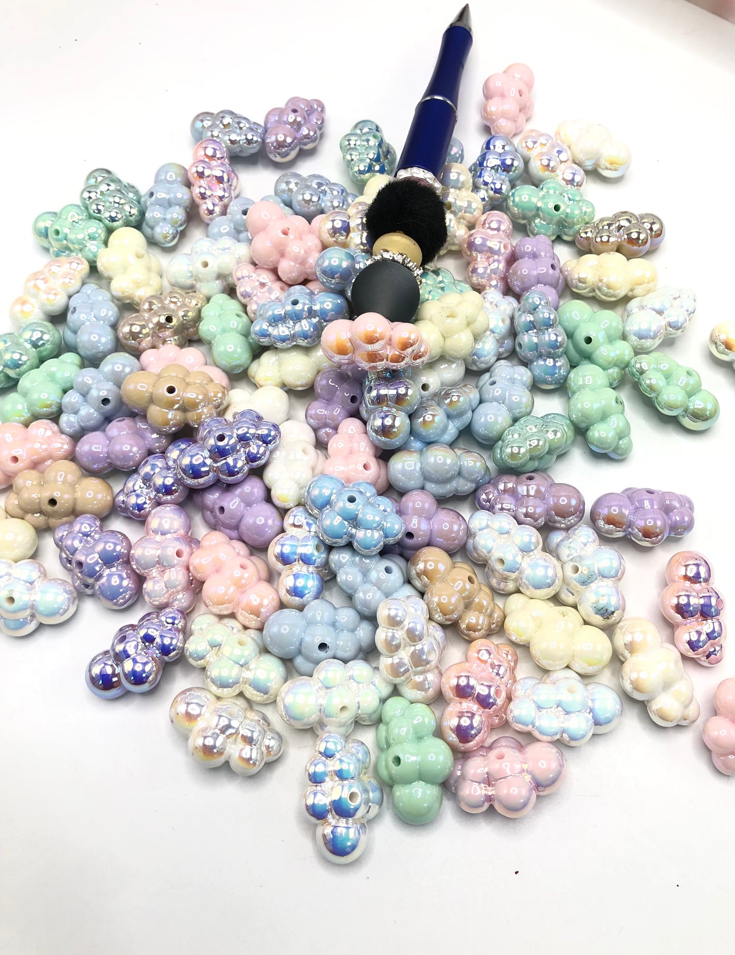 UV Acrylic clouds cloud shape cloud bead small random mix ,diy bead diy pens