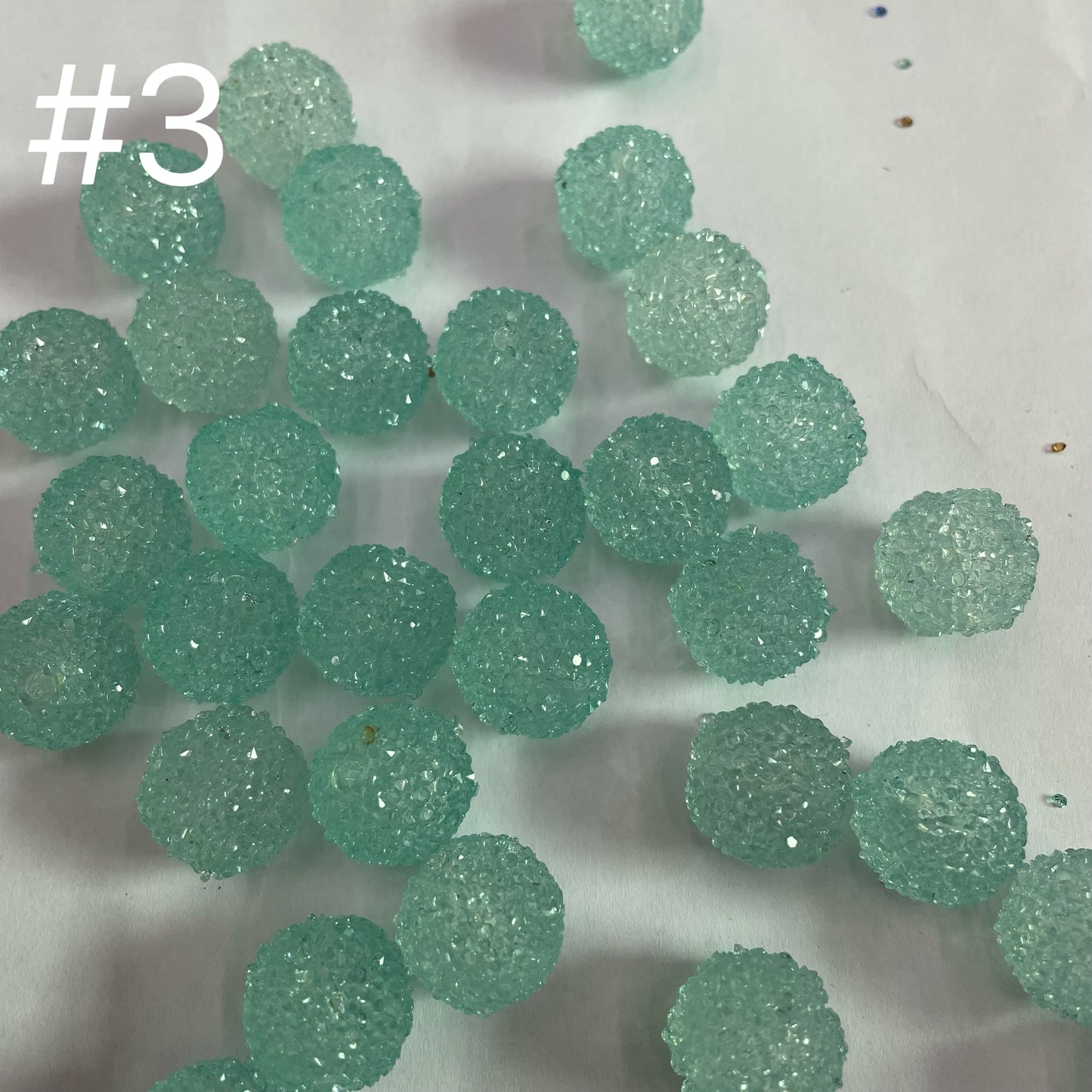16mm sugar bead transparent bead with sugar
