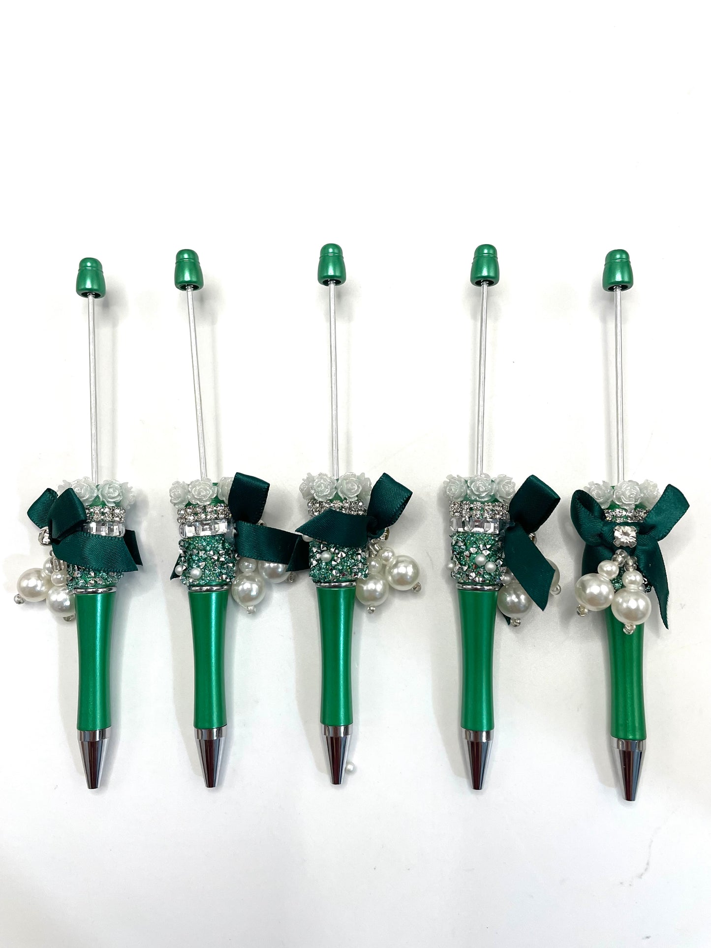 Beadable pen bow pen bow with pearl pen for Christmas gift