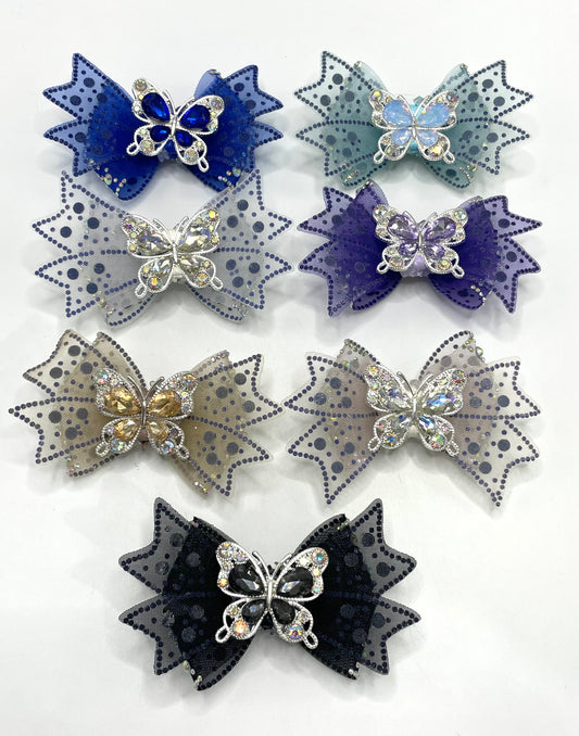 bow Clay beads Large bow Inlay Rhinestone Butterfly and Bow beads Weaving Random Mix