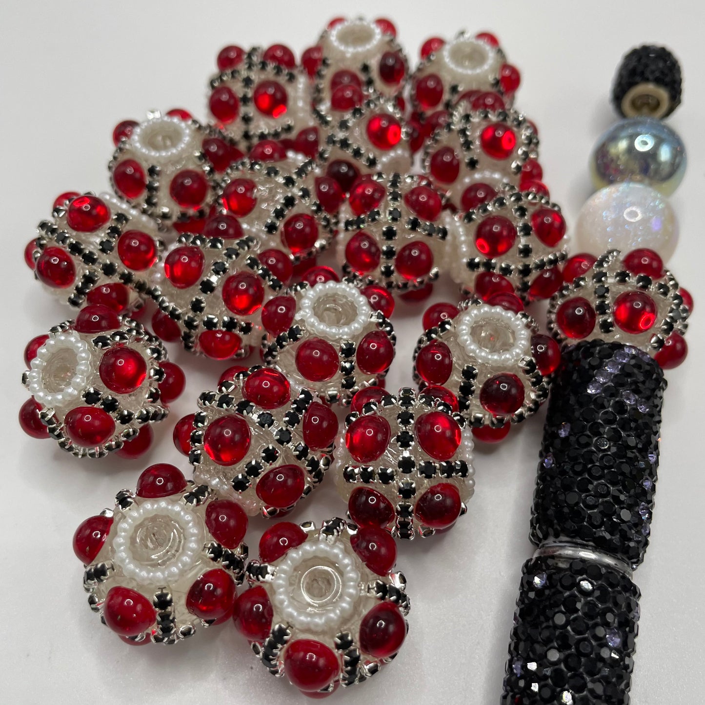 Bubble bead with chain fancy beads