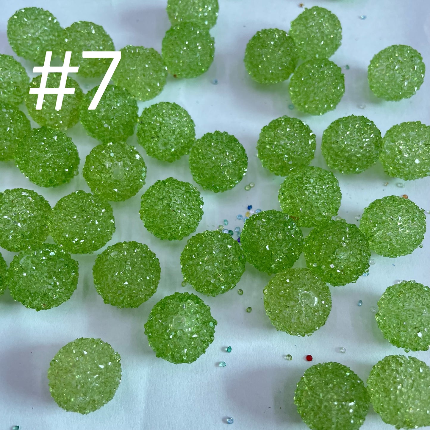 16mm sugar bead transparent bead with sugar