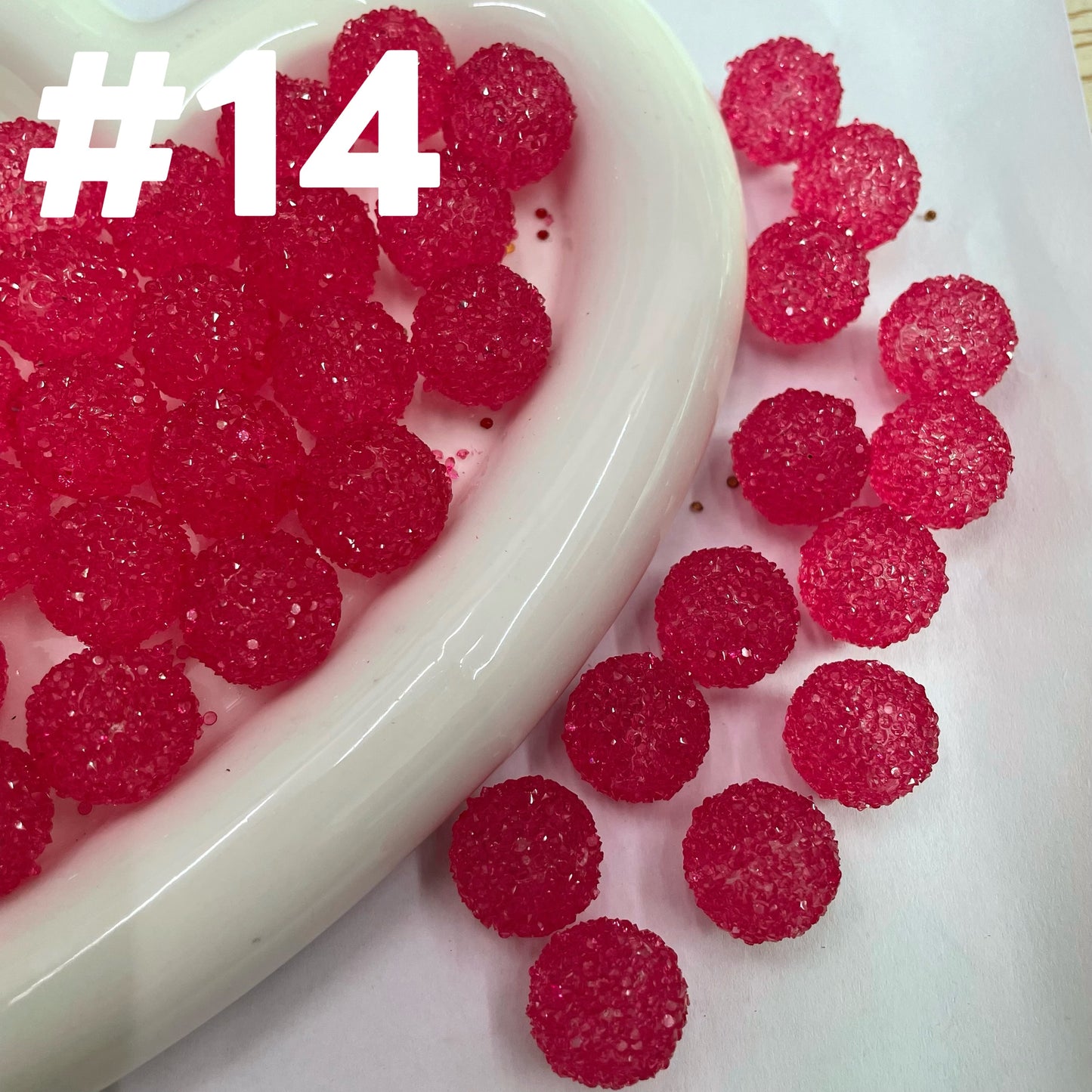 16mm sugar bead transparent bead with sugar