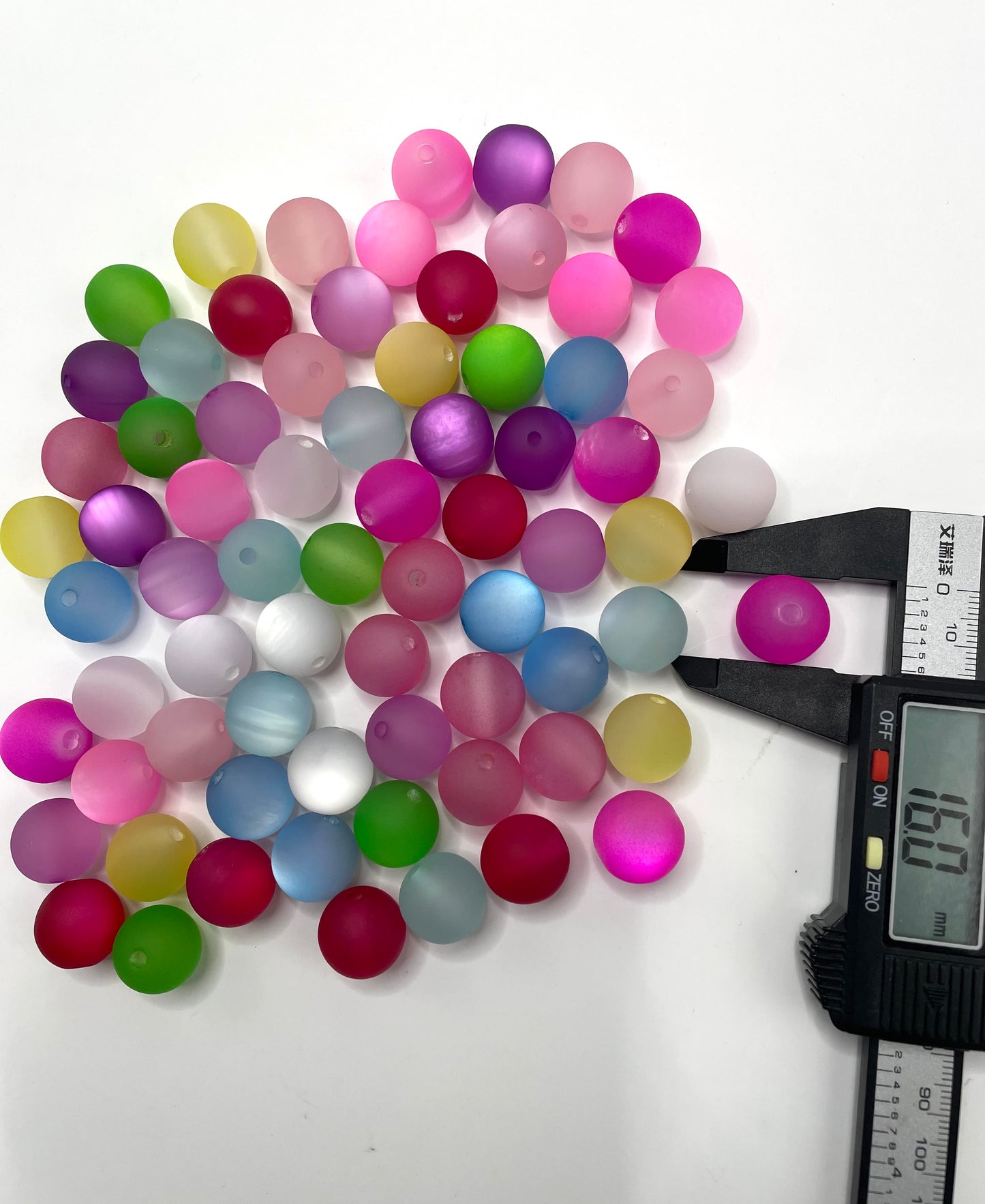 acrylic bead matte cat eye colorful ,random mix ,16mm