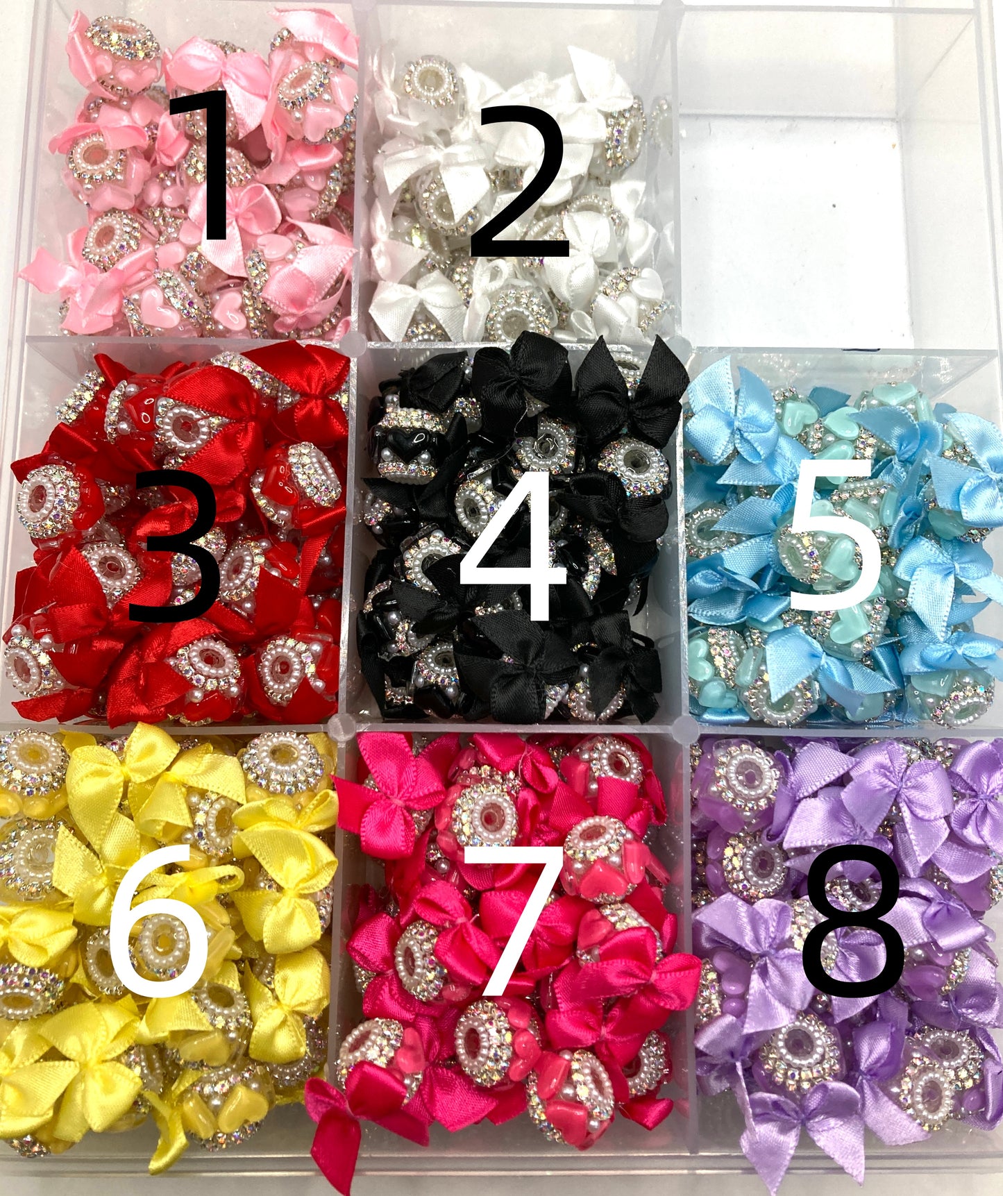 Acrylic beads Love-themed bowknot textile bow acrylic beaded necklace Random Mix