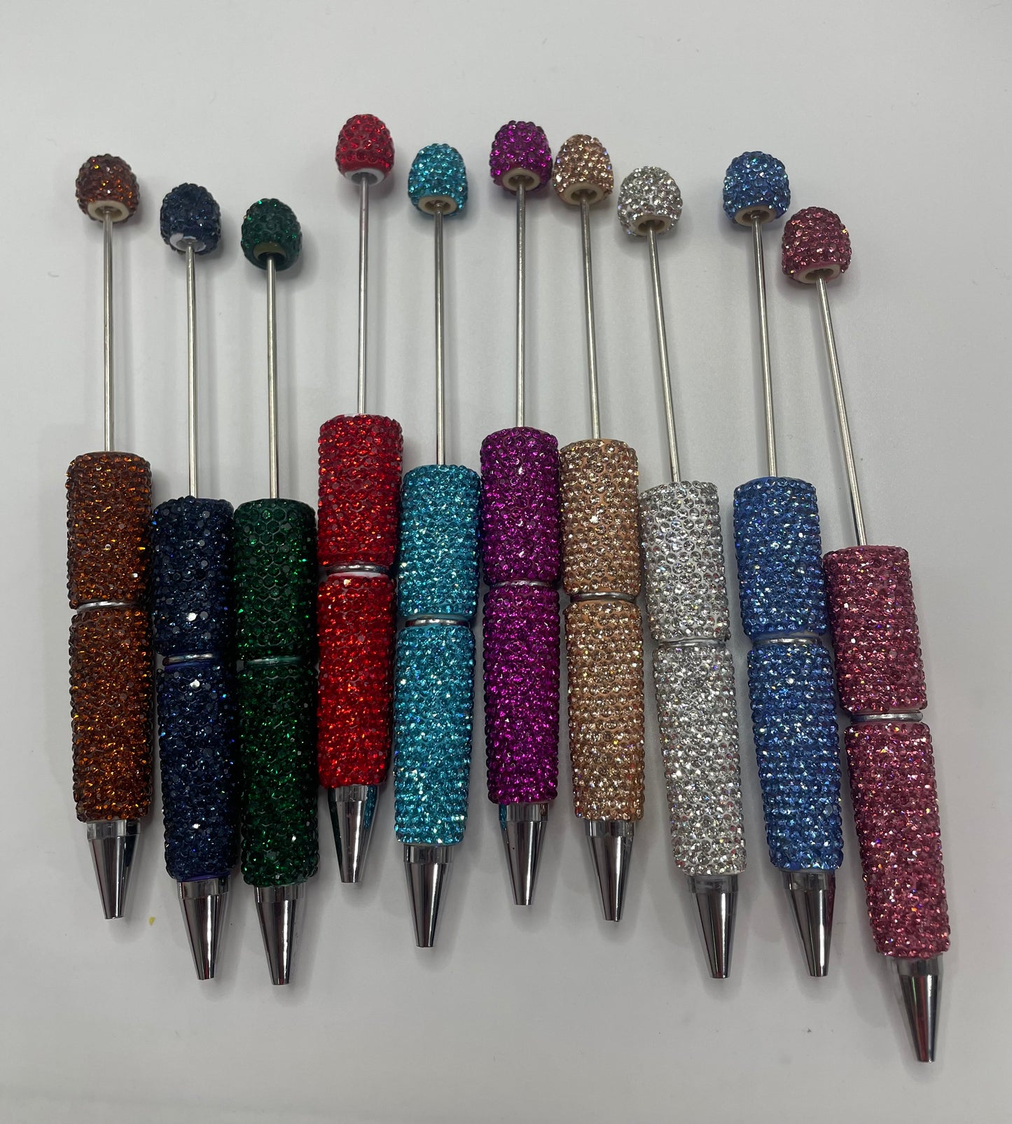 #1-#26 solid color clay rhineston pens diy pens Diy Rhinestone beadable pen Rhinestone pen Bling pen solid color Random MiX