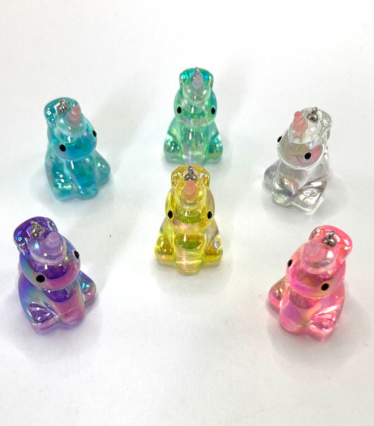 Acrylic pendant Unicorn Duck Transparent multi-color acrylic pendant Random Mix Wide:26 High:37
