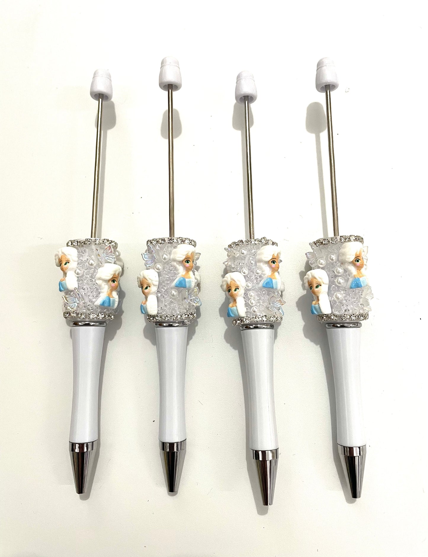 diy beaded beadable pens Elsa frozen