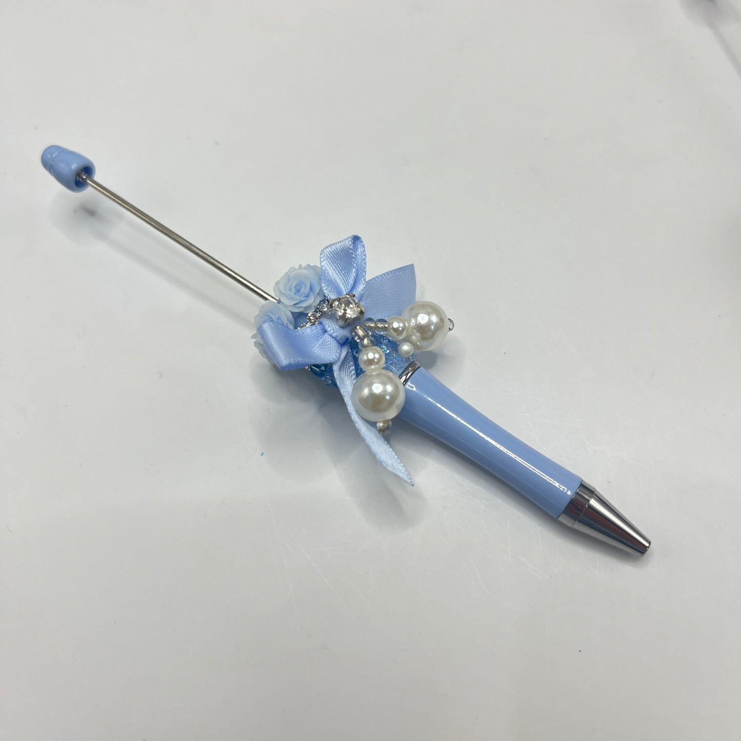 Beadable pen bow pen bow with pearl pen