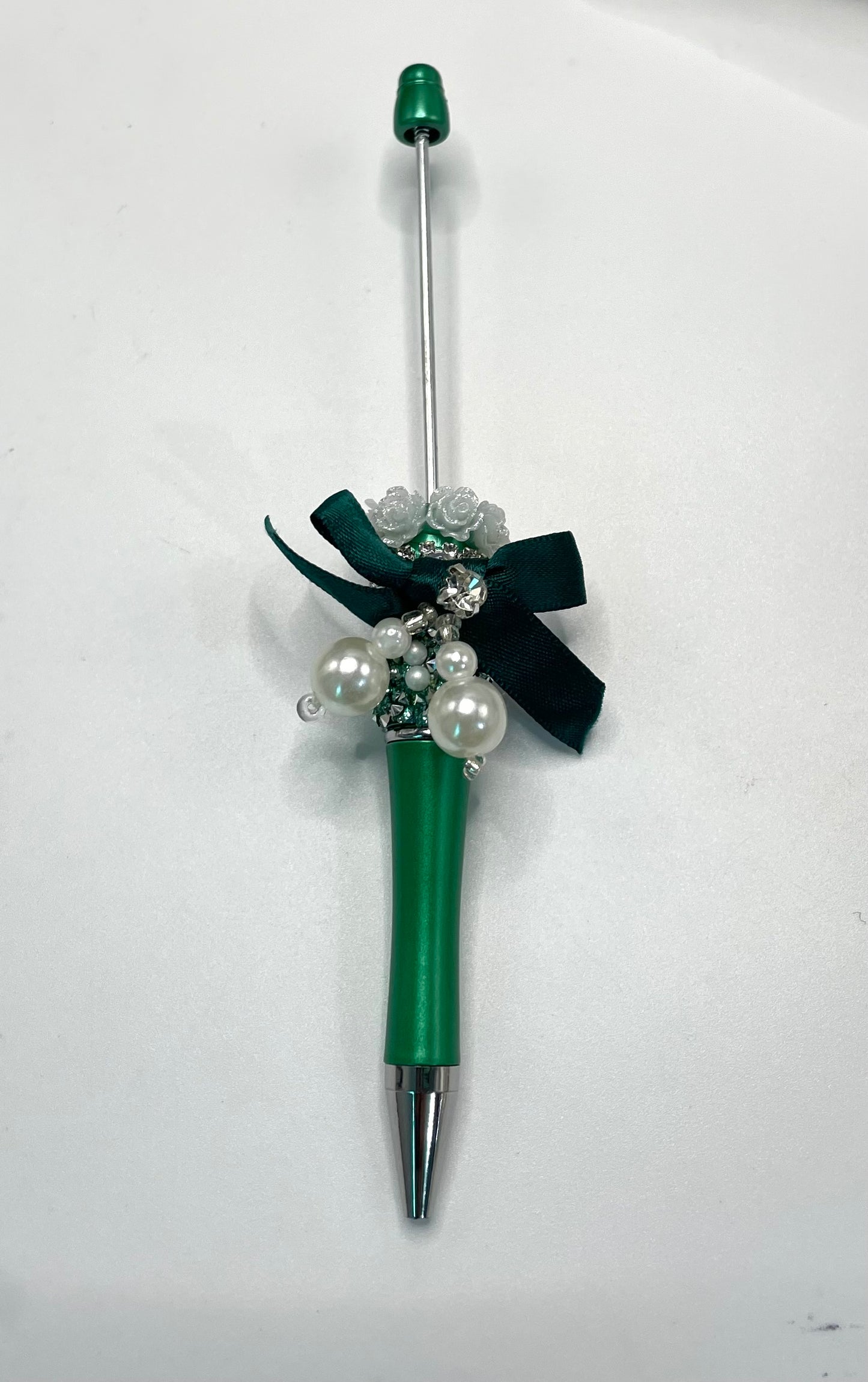 Beadable pen bow pen bow with pearl pen