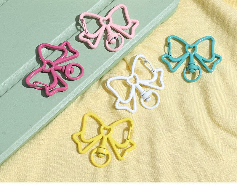 keychain bow shape keychain metal keychain