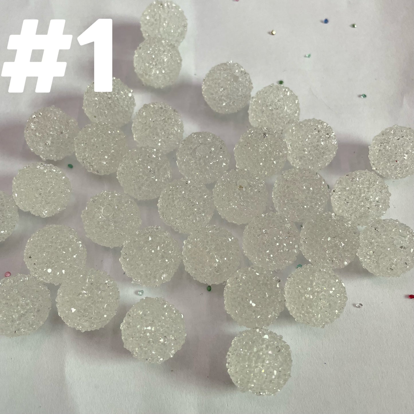 16mm sugar bead transparent bead with sugar