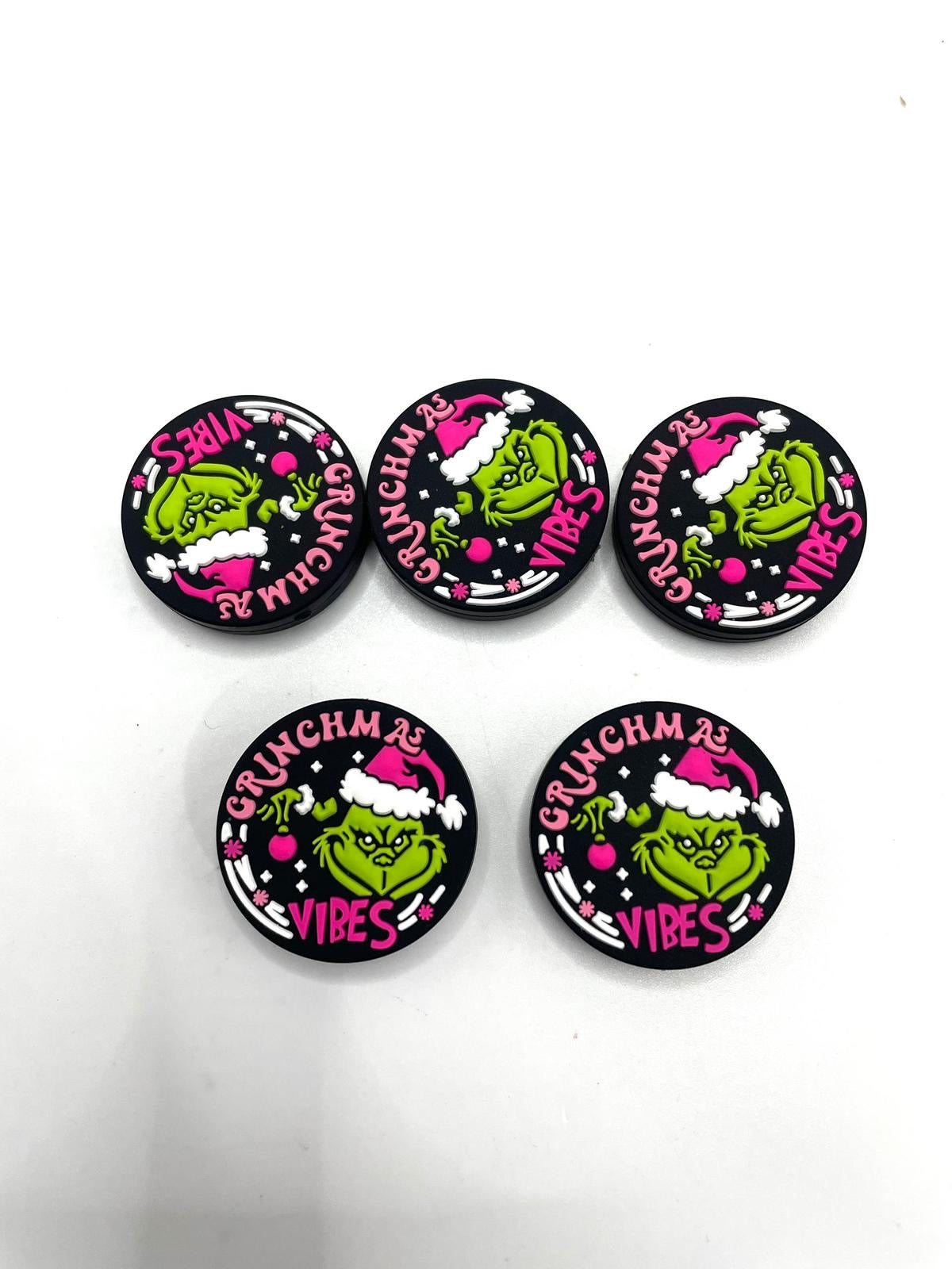 DIY beaded beadable silicon beads focal with vertical hole Winnie ,strawberry girl HK Mk