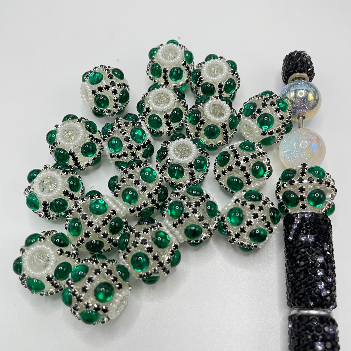 Bubble bead with chain fancy beads