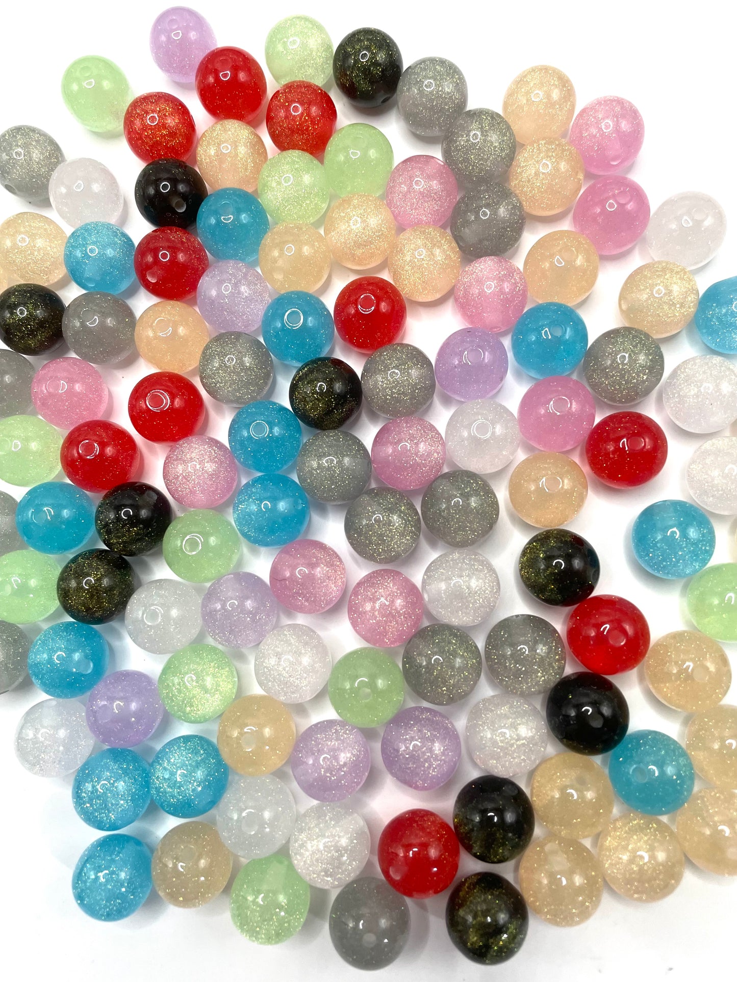 Acrylic bead glitter acrylic bead 16mm random mix color