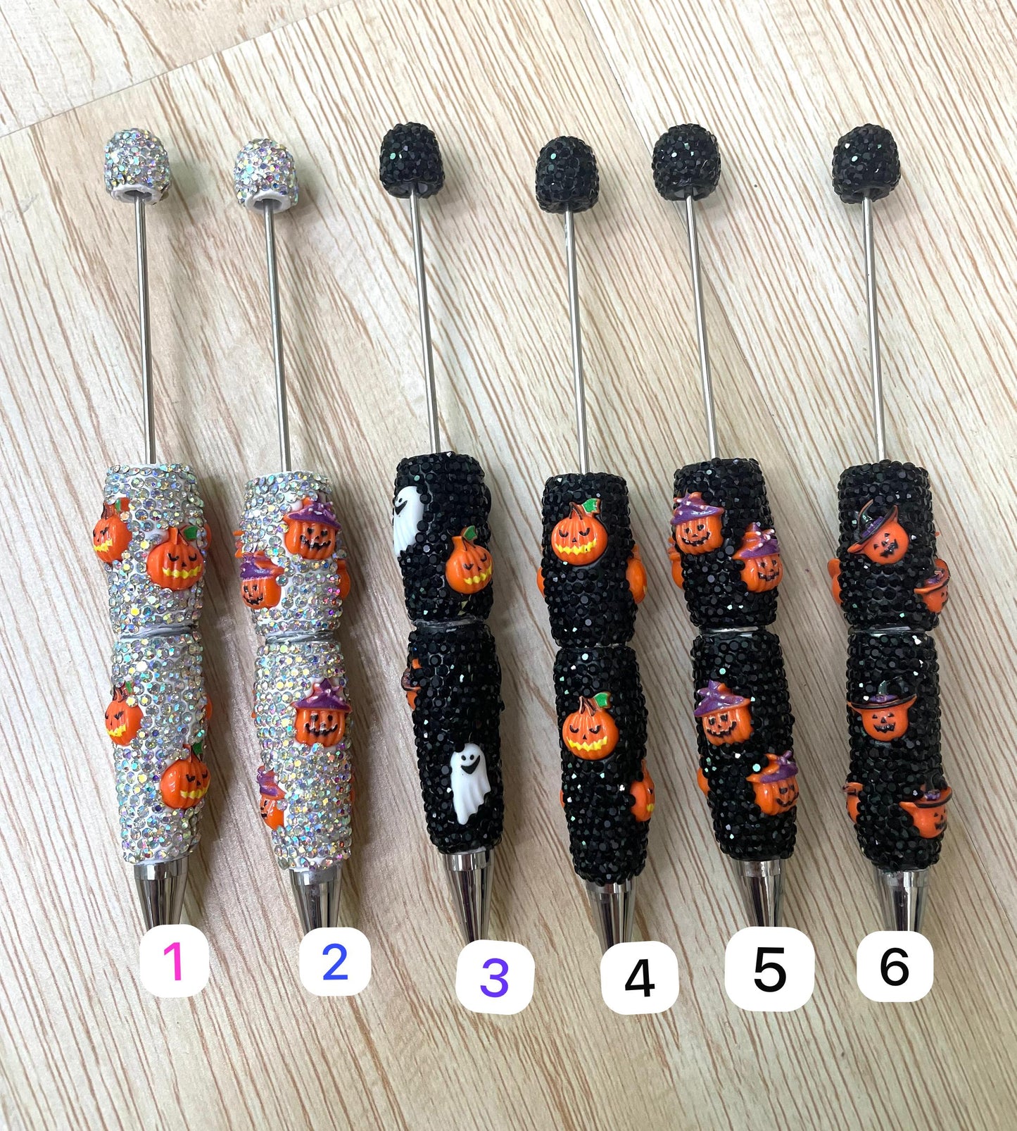 clay rhinestone pen Halloween rhinestone pen pumpkin rhinestone pens fancy rhinestone pen mix color