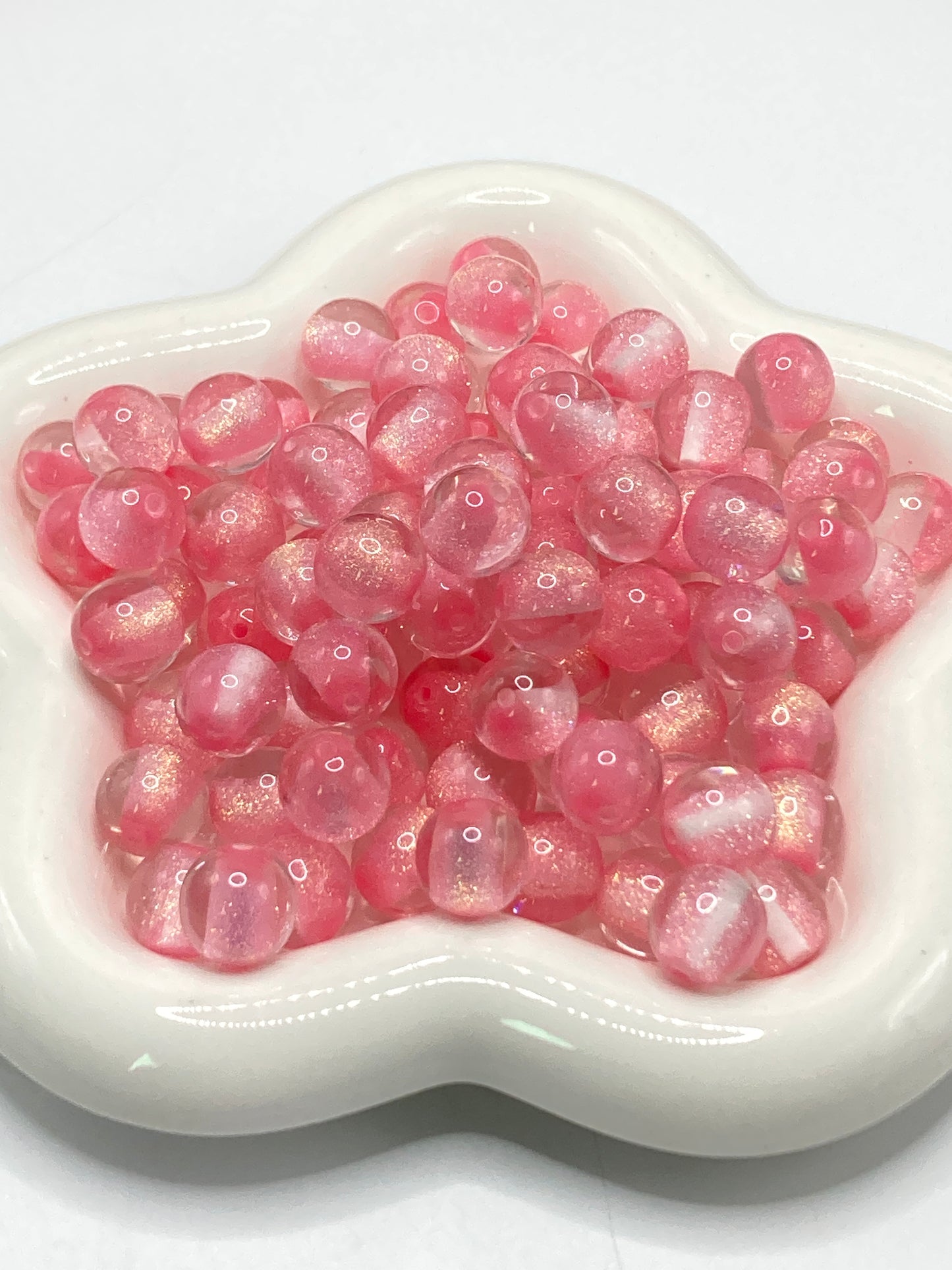 acrylic Translucent sandwich beads Dopamine coloration Macaron color scheme glitter Random Mix 16mm