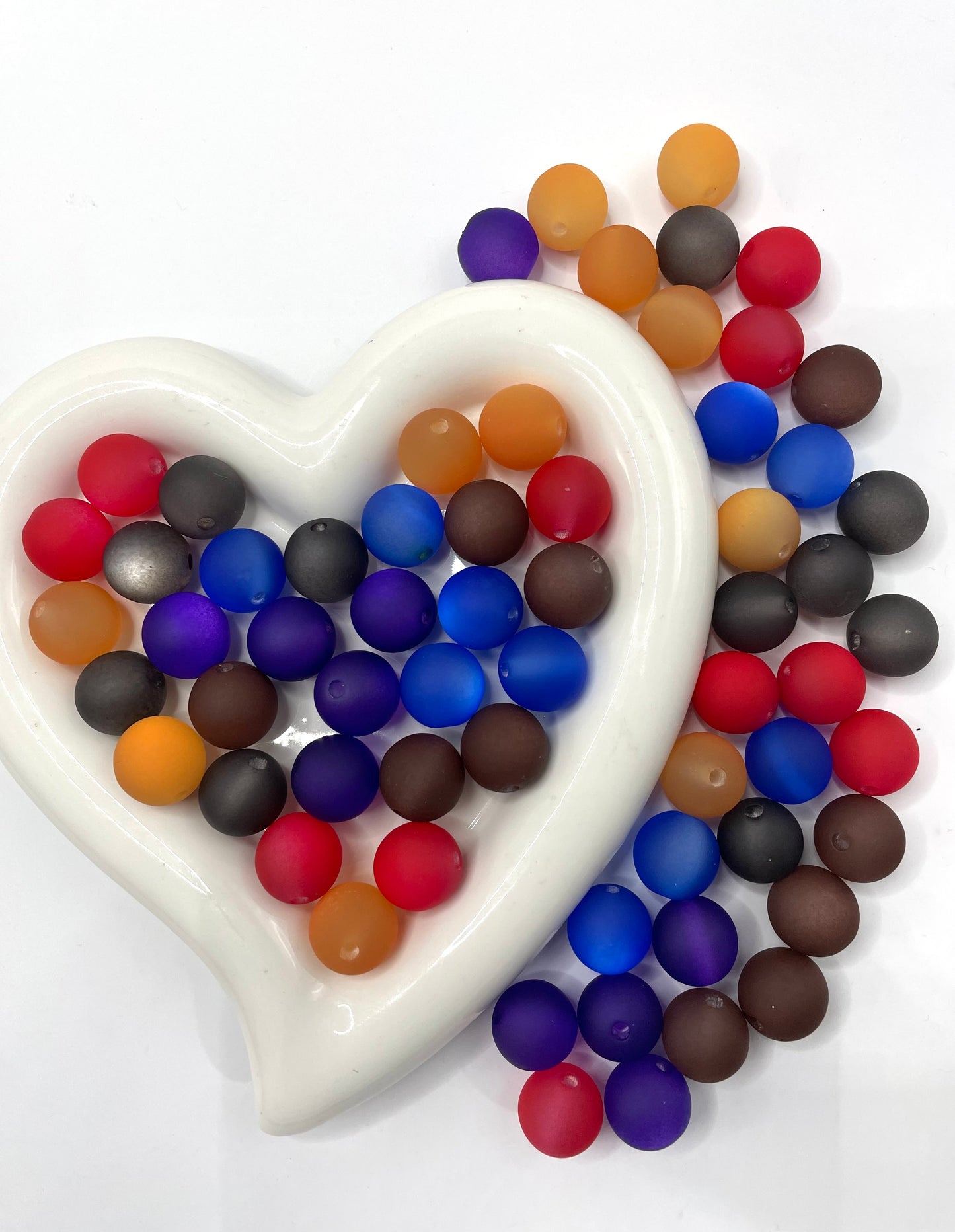 acrylic bead matte cat eye colorful ,random mix ,16mm