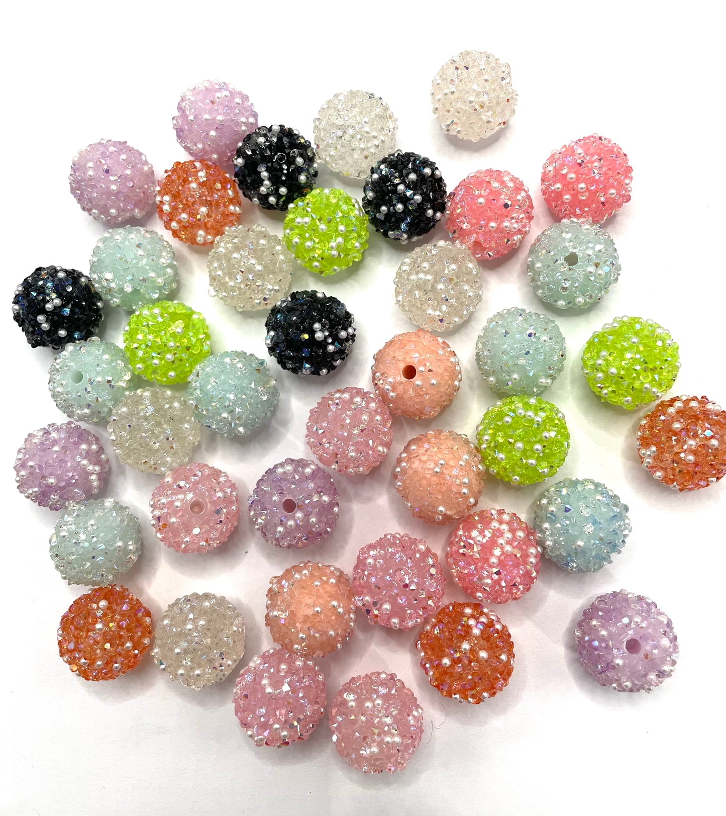 sugar bead fancy sugar bead sugar with pearl acrylic sugar bead 18mm colored random mix