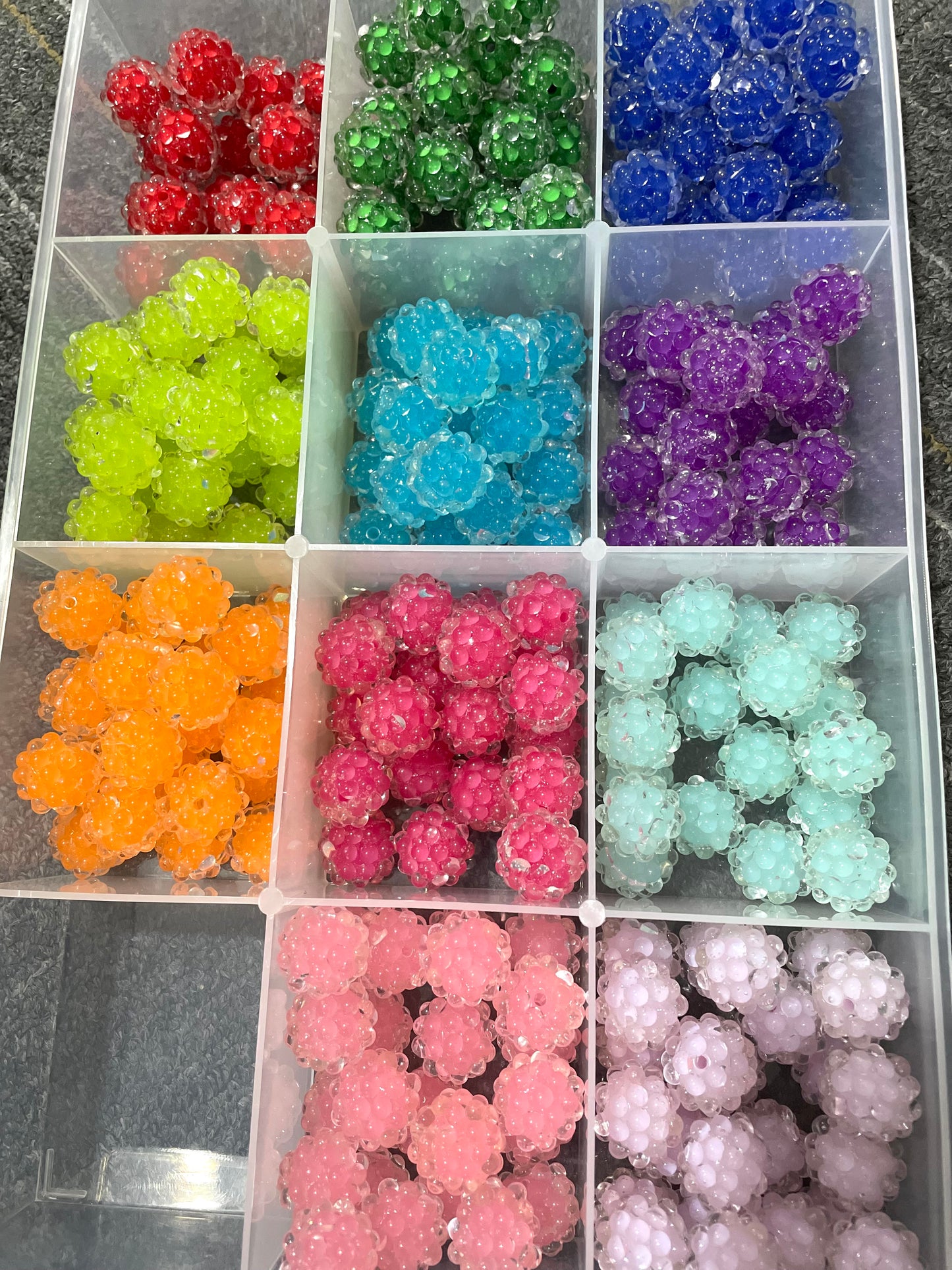 acrylic beads diy beaded bubble bead jelly beads 20-22mm ,random mix