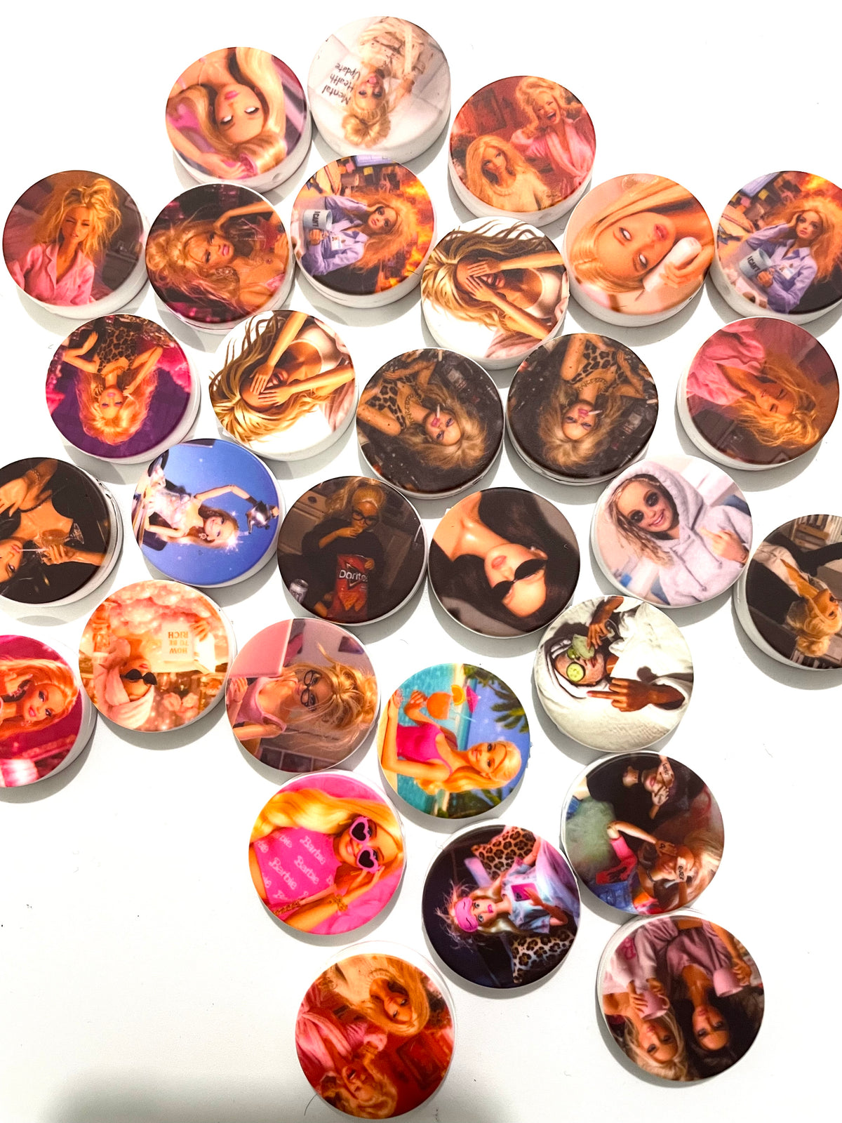 Beaded beadable silicone focal beads fancy Barbie character beads