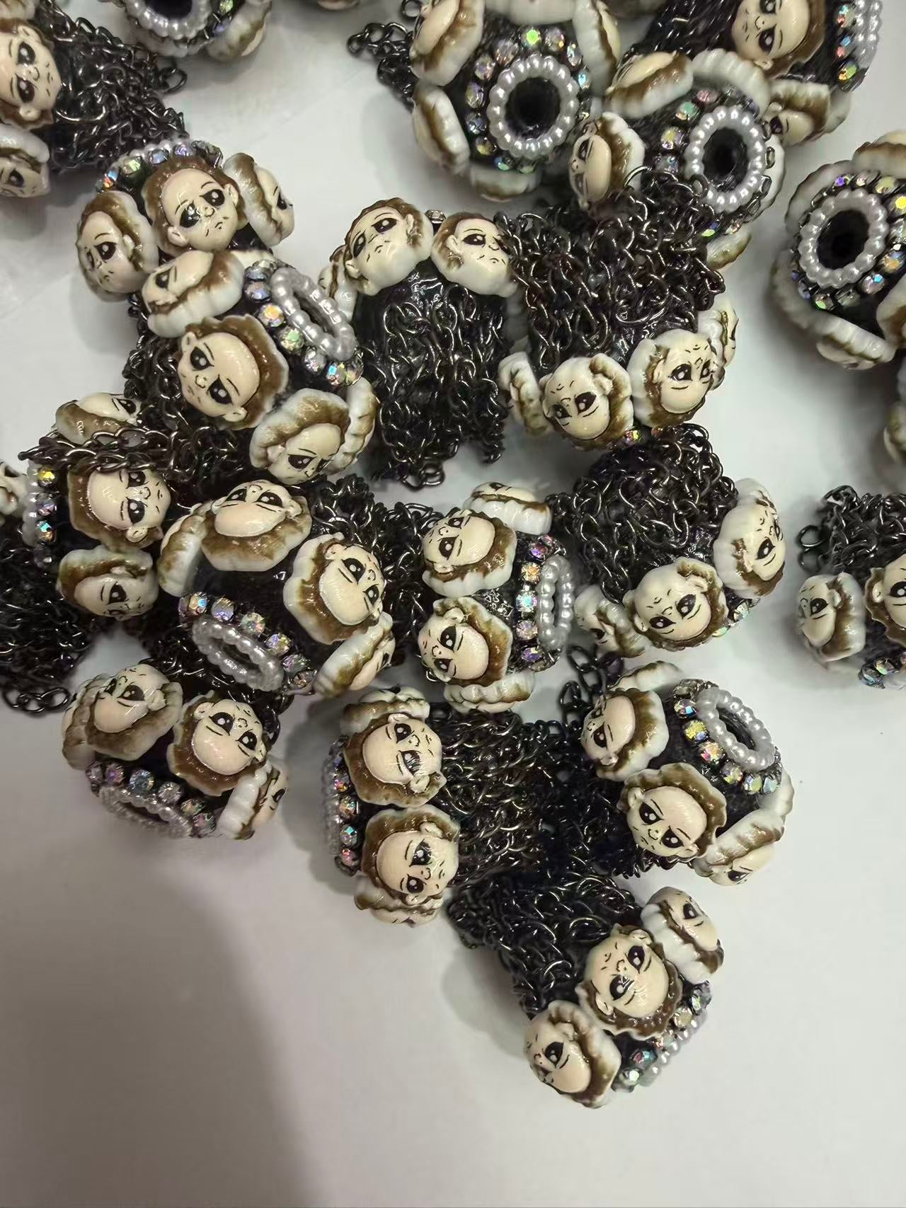 Beaded beadable fancy beads for Halloween Beetlejuice