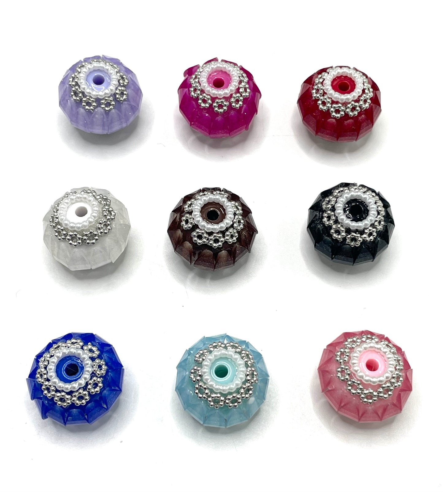 Fancy Beads Pumpkin beads Chain and pearl gasket Acrylic pumpkin beads Random Mix